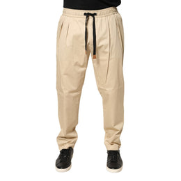 Dolce & Gabbana Beige Baumwoll Skinny Herren Jogginghose