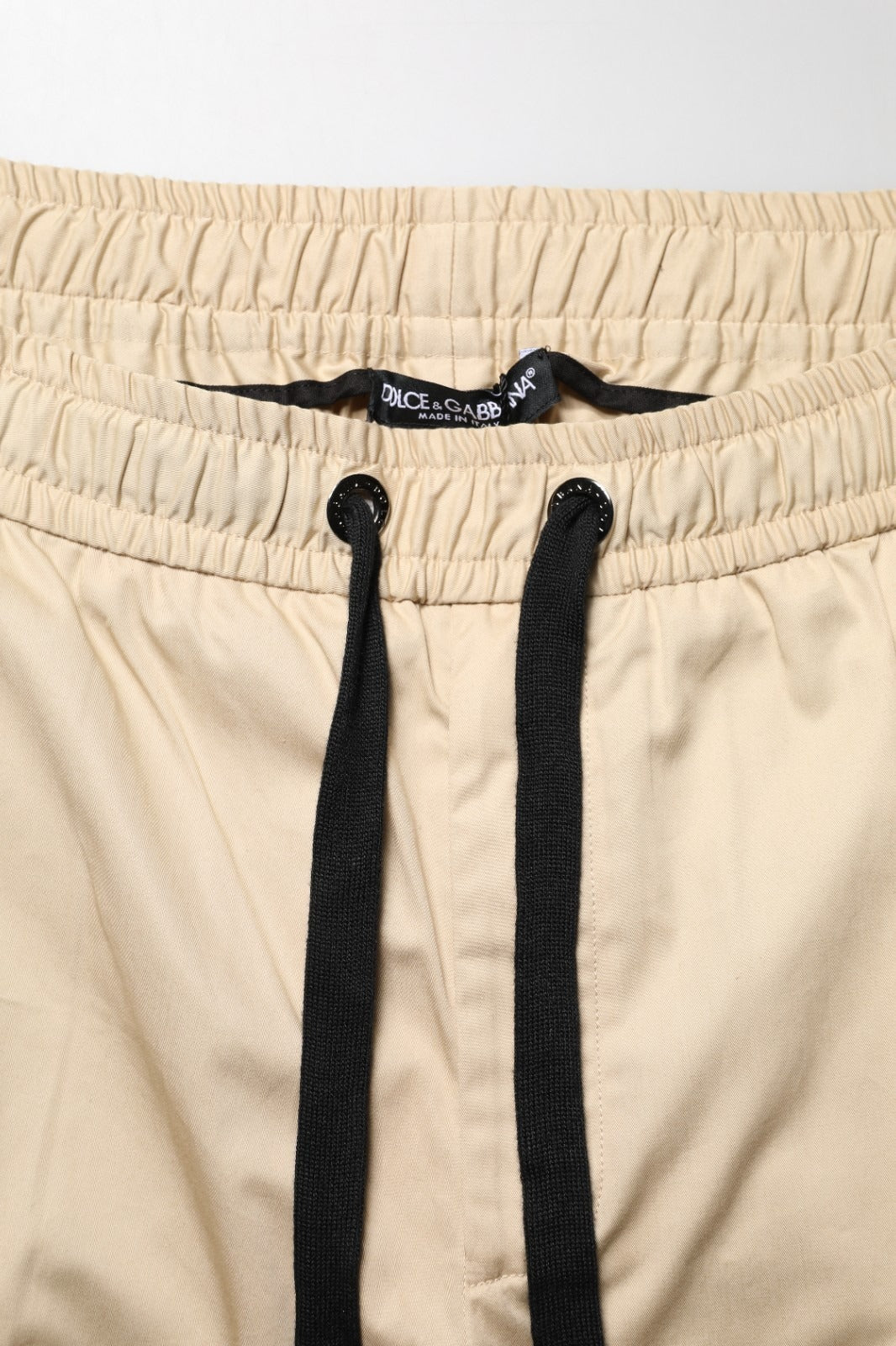 Dolce & Gabbana Beige Baumwoll Skinny Herren Jogginghose