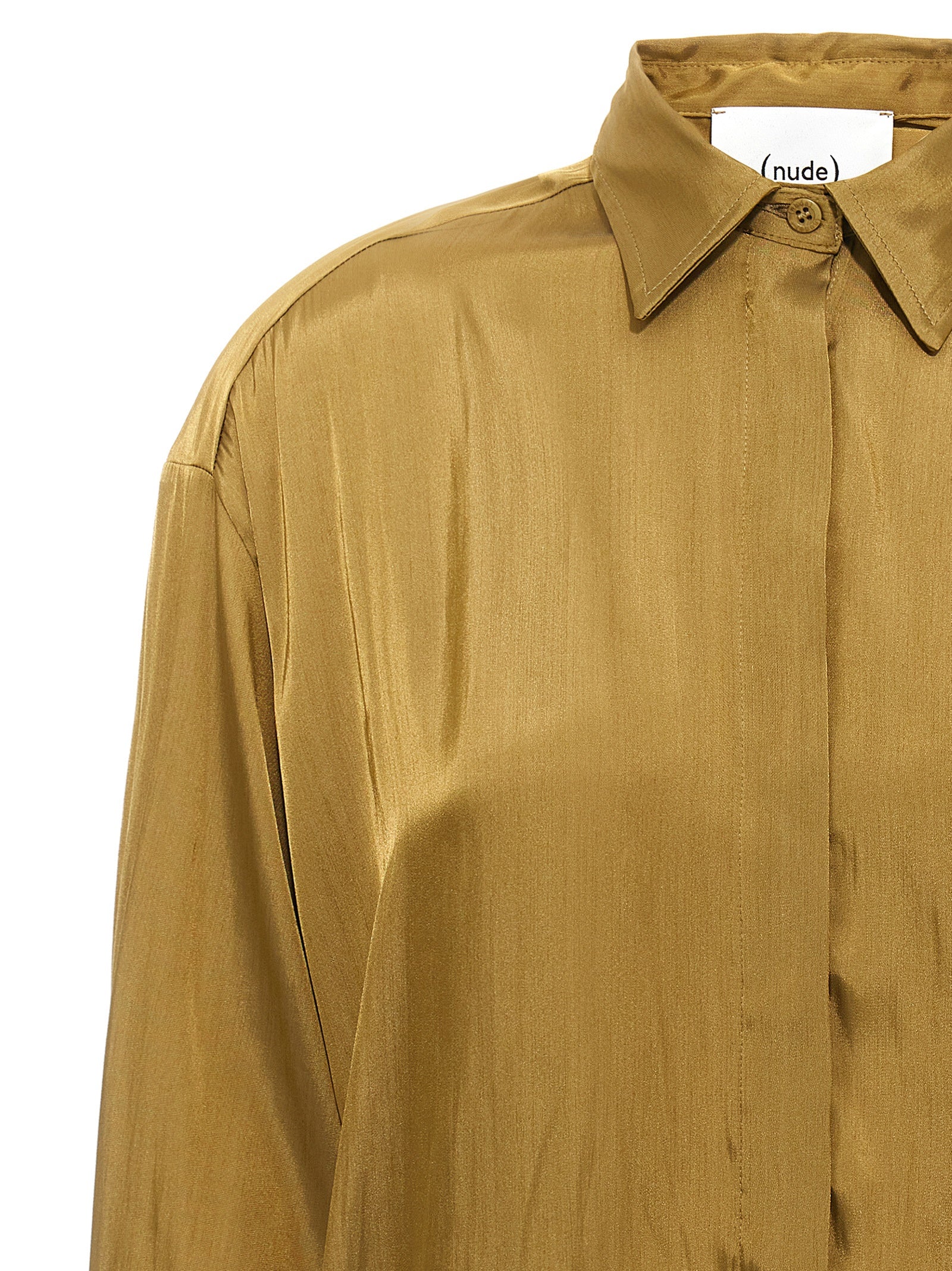 NUDE Goldfarbene Bluse aus Polyester