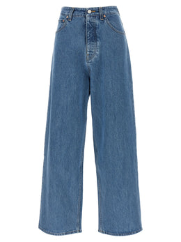 Vetements Blaue Baumwolljeans im Relaxed Fit