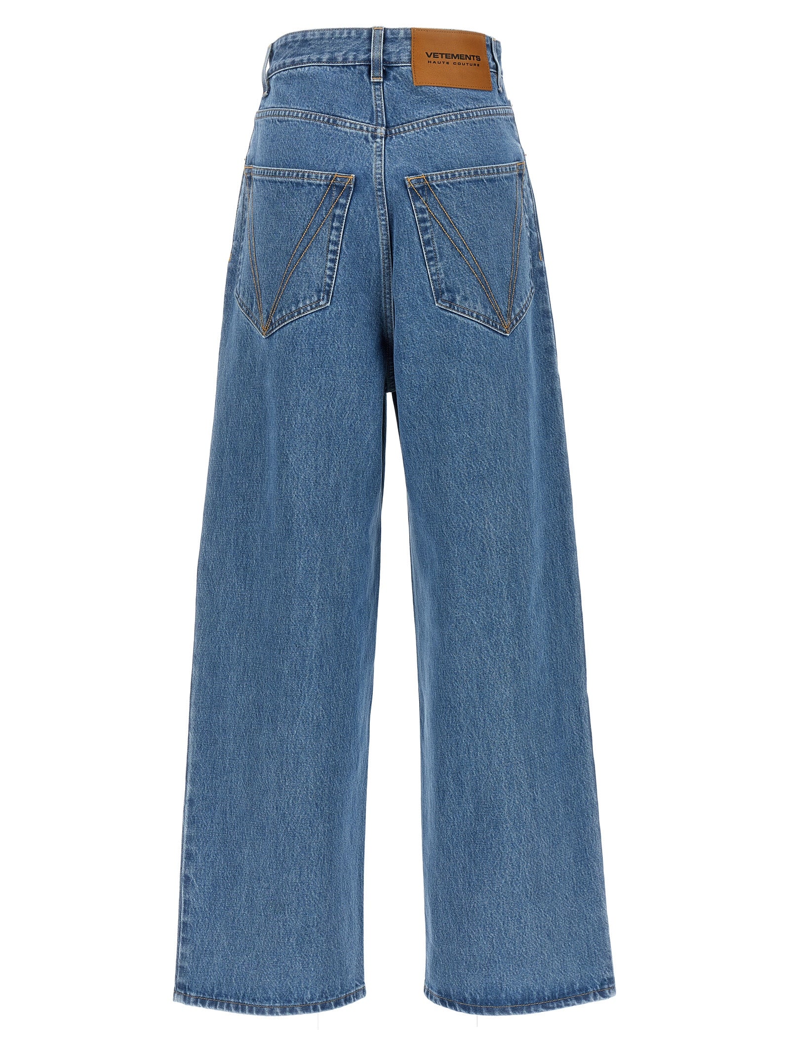 Vetements Blaue Baumwolljeans im Relaxed Fit