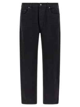 Saint Laurent Schwarze Baumwoll-Jeans mit geradem Bein