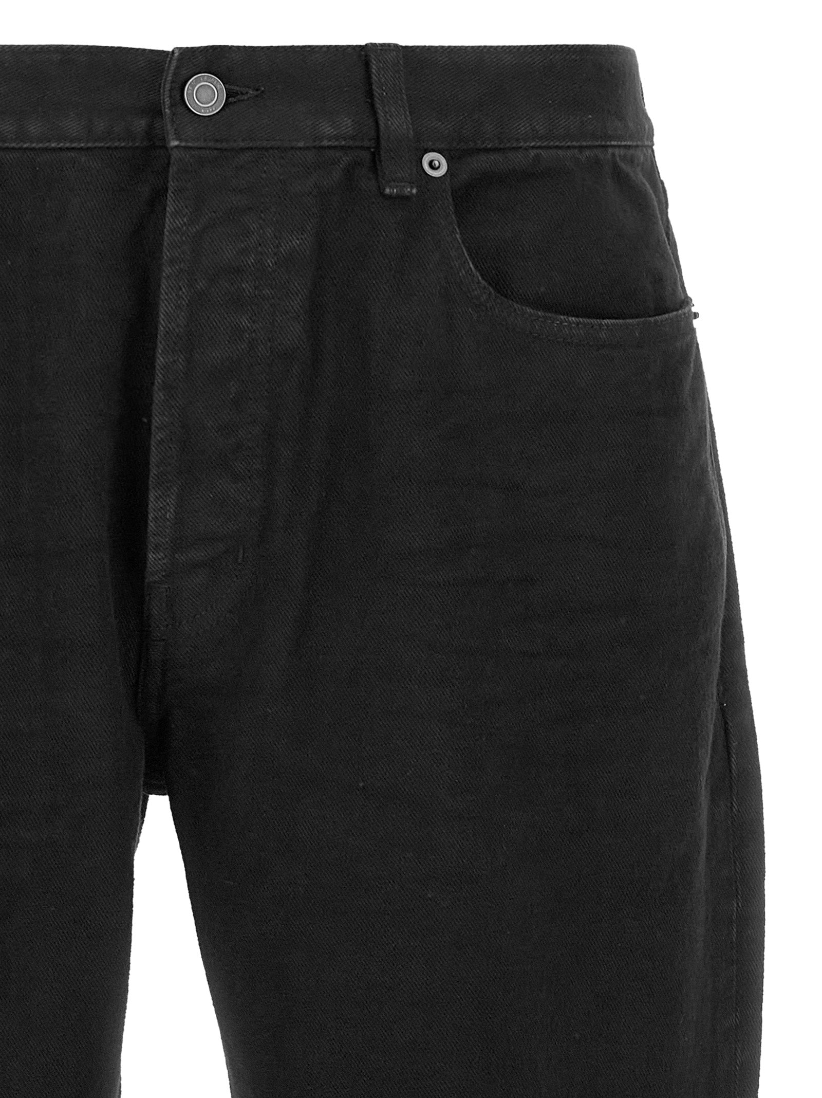Saint Laurent Schwarze Baumwoll-Jeans mit geradem Bein