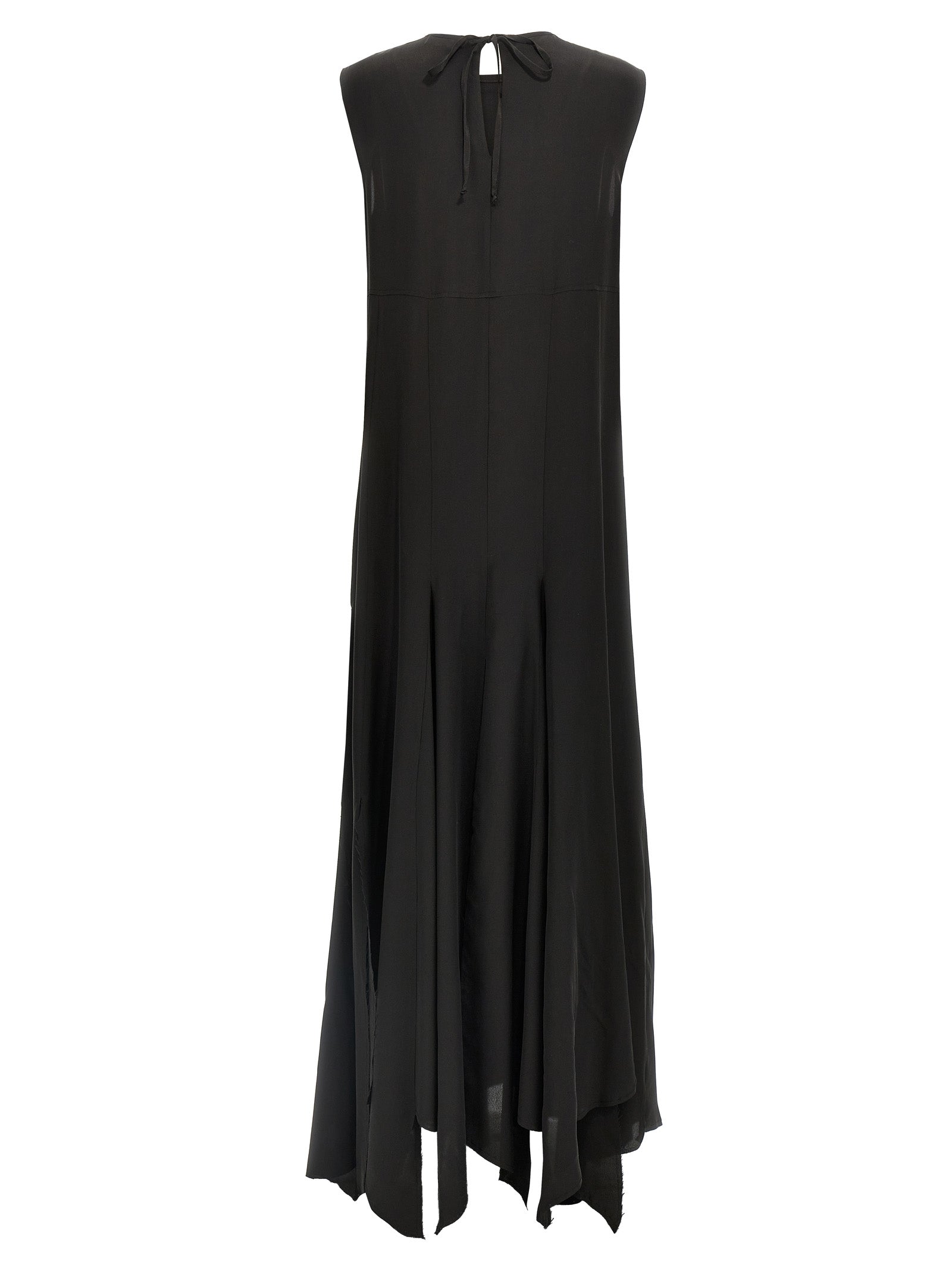 DI.LA3 PARI' Schwarzes Seiden-Maxikleid