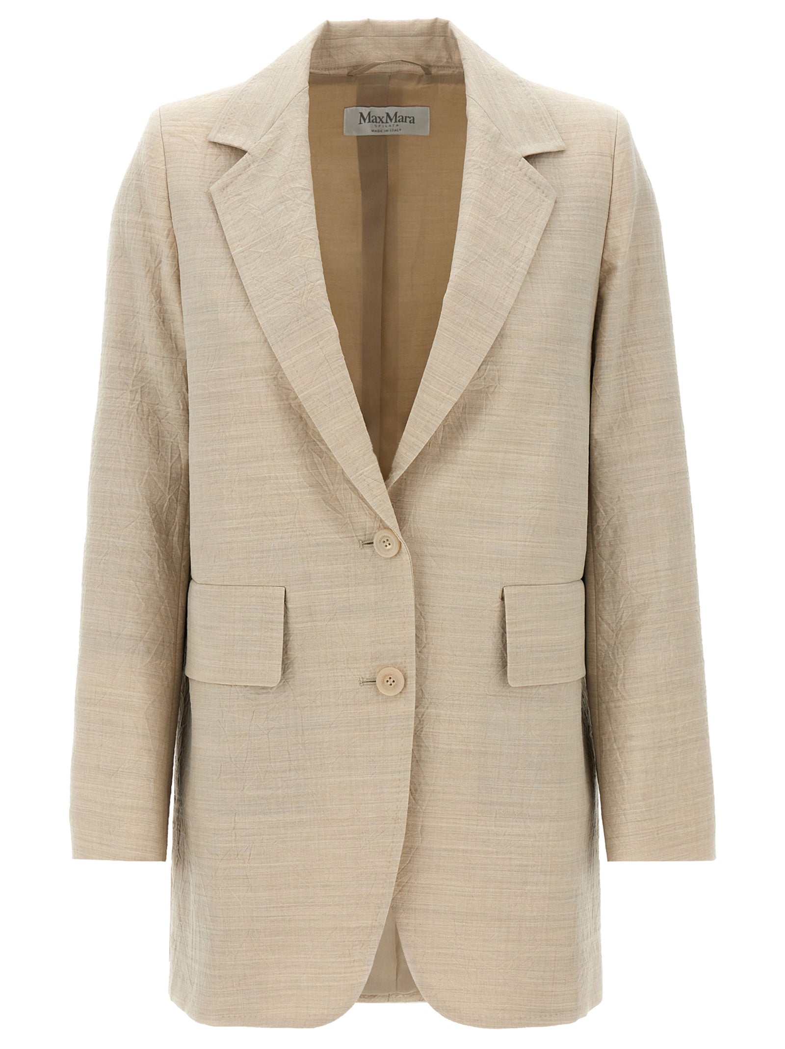 Max Mara Mantel aus reiner Schurwolle in Beige