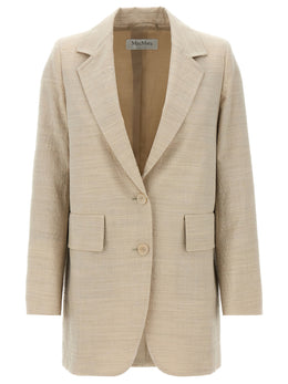 Max Mara Mantel aus reiner Schurwolle in Beige
