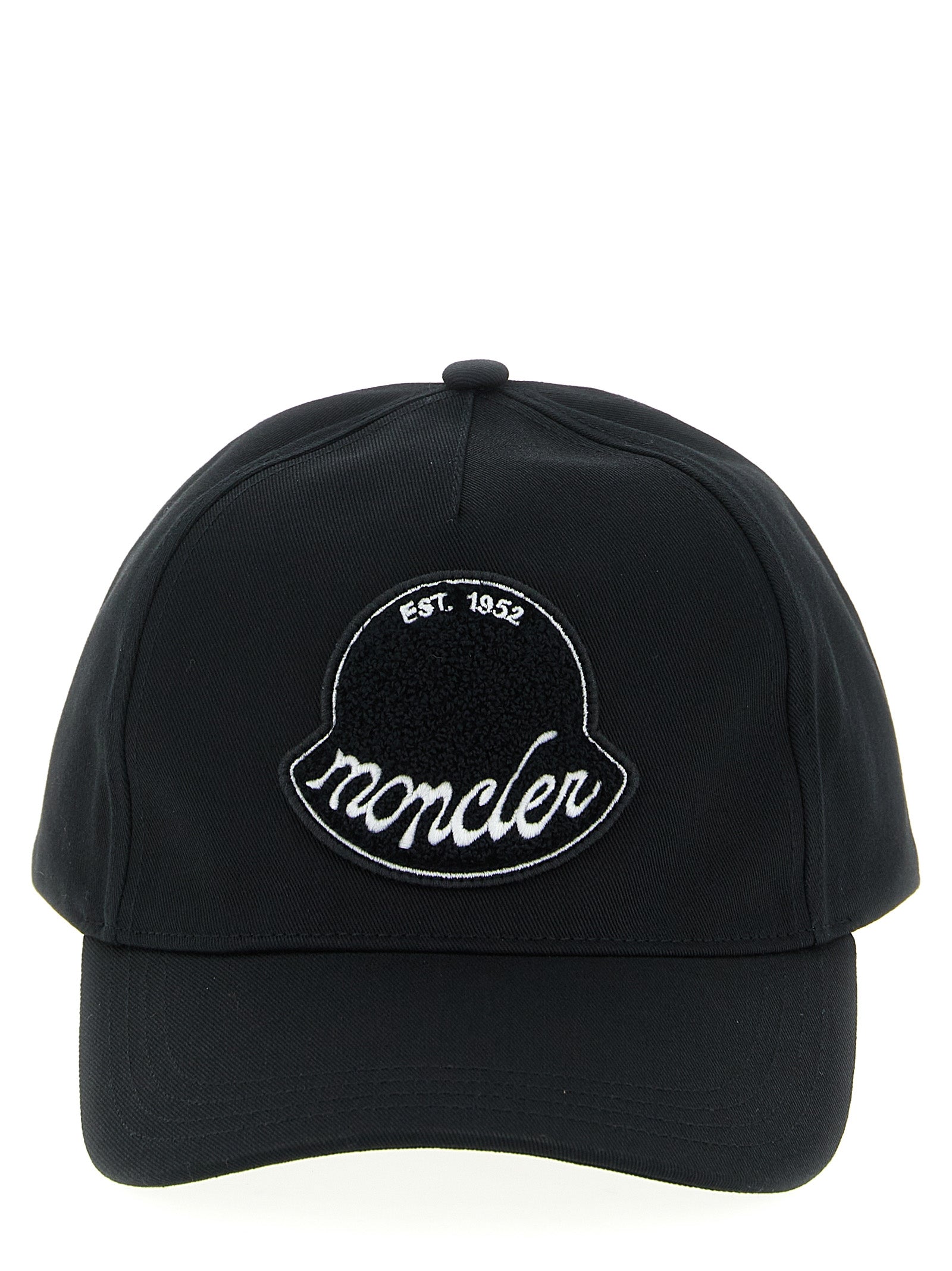 Moncler Schwarze Baumwollkappe (Baseball Cap)