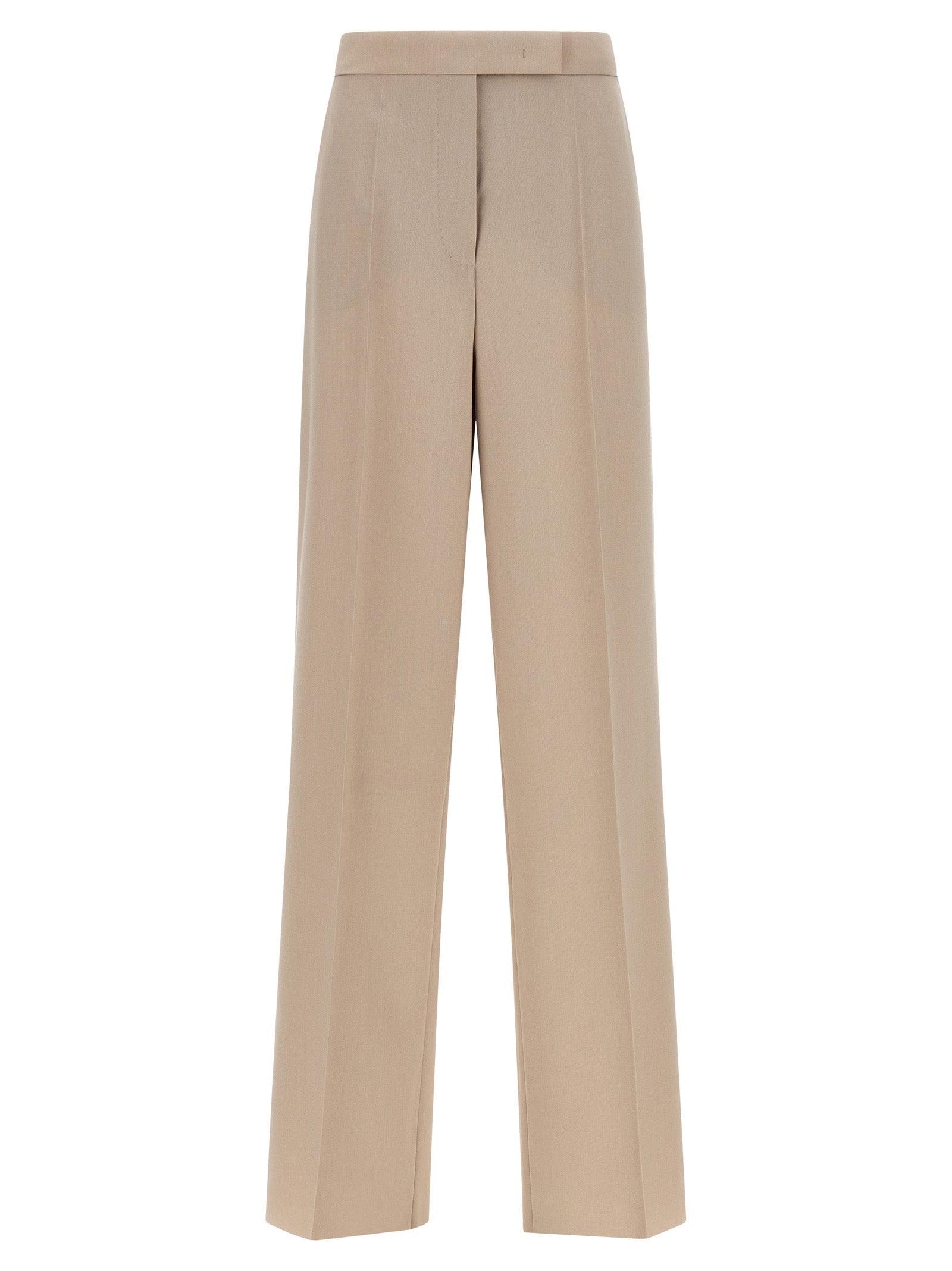 Max Mara Beige Virgin Wool Anzughose
