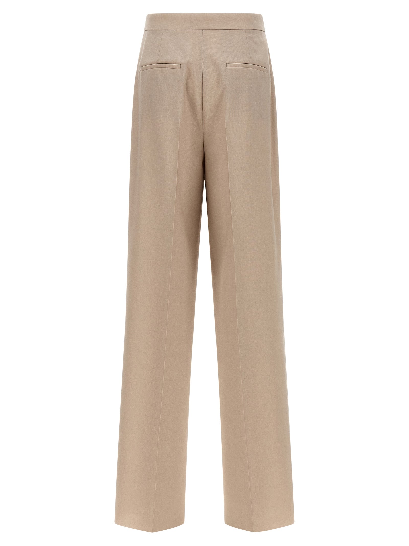 Max Mara Beige Virgin Wool Anzughose