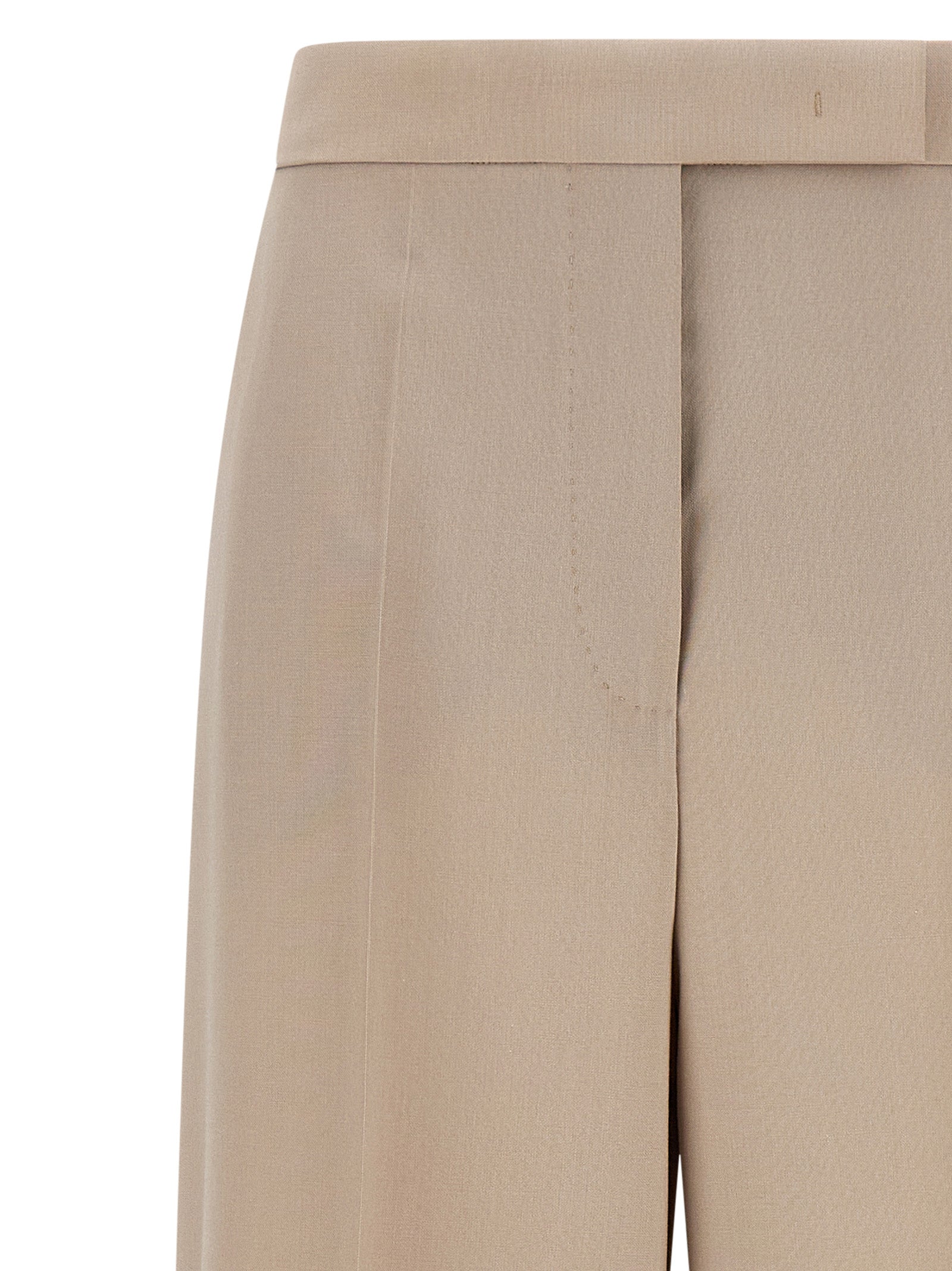 Max Mara Beige Virgin Wool Anzughose