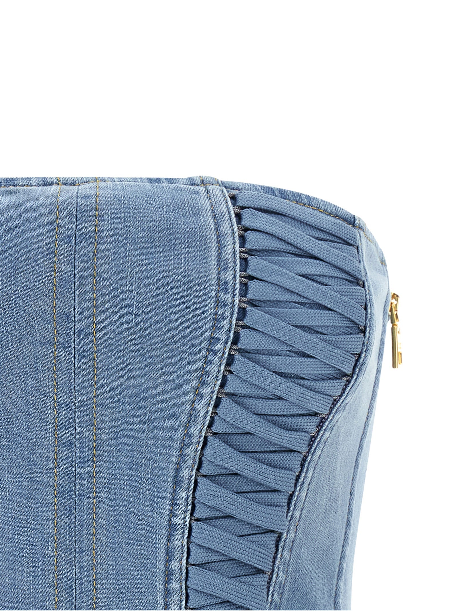 Elisabetta Franchi Blaue Baumwollbluse