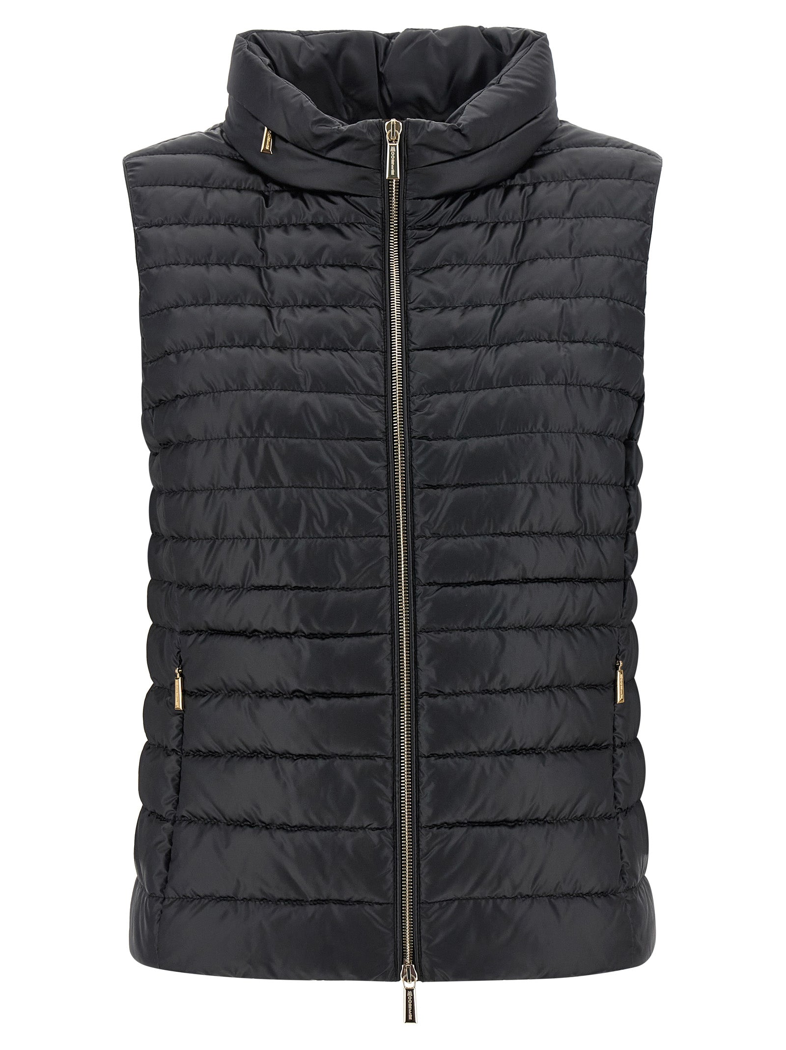 MooRER Schwarze ärmellose Jacke aus Polyester