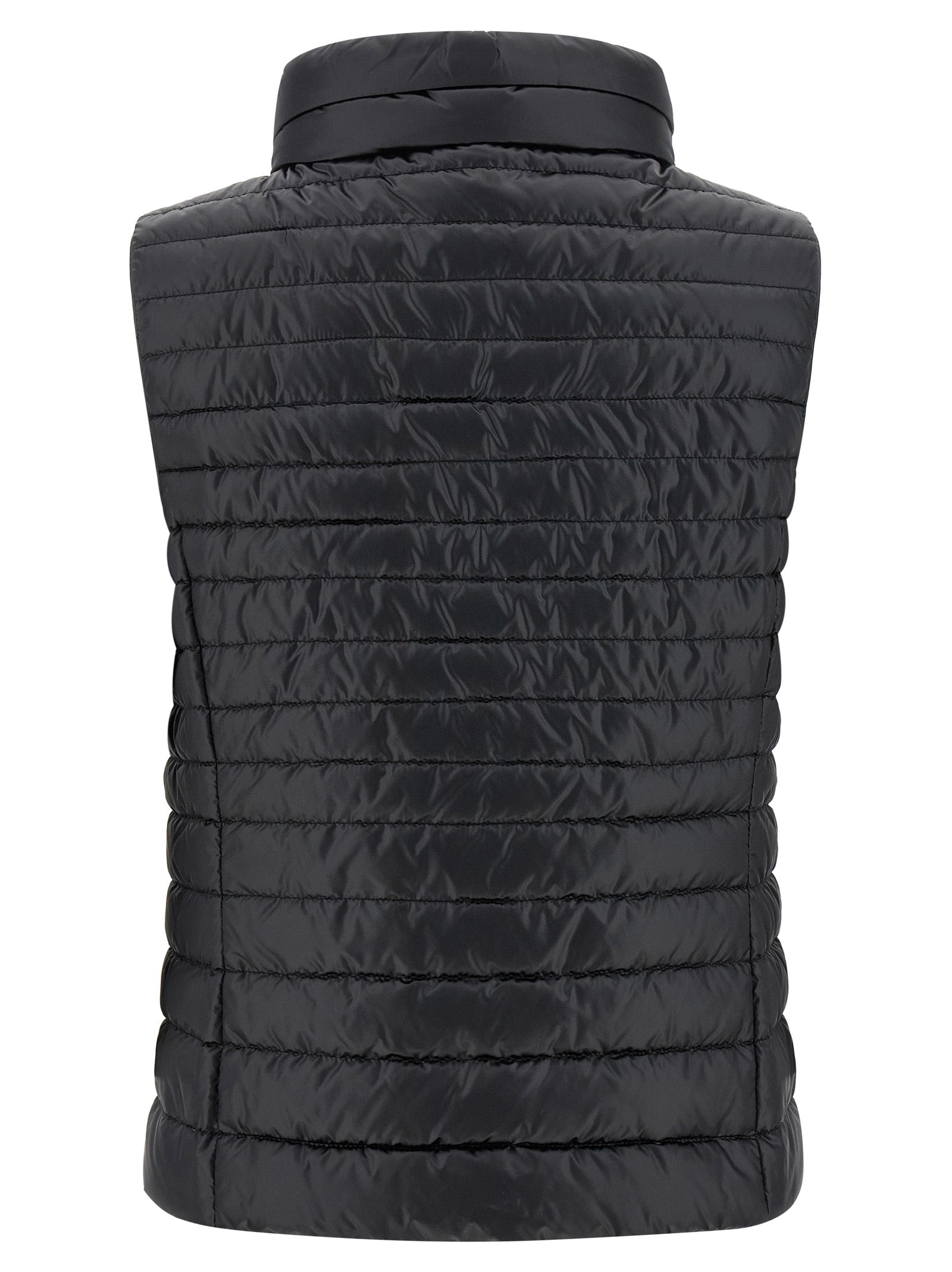 MooRER Schwarze ärmellose Jacke aus Polyester