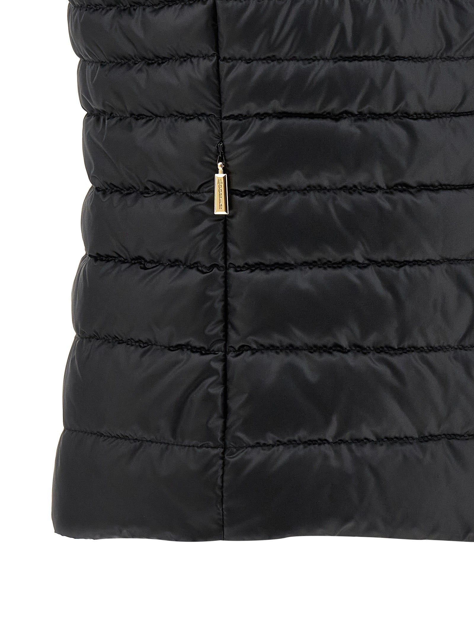 MooRER Schwarze ärmellose Jacke aus Polyester