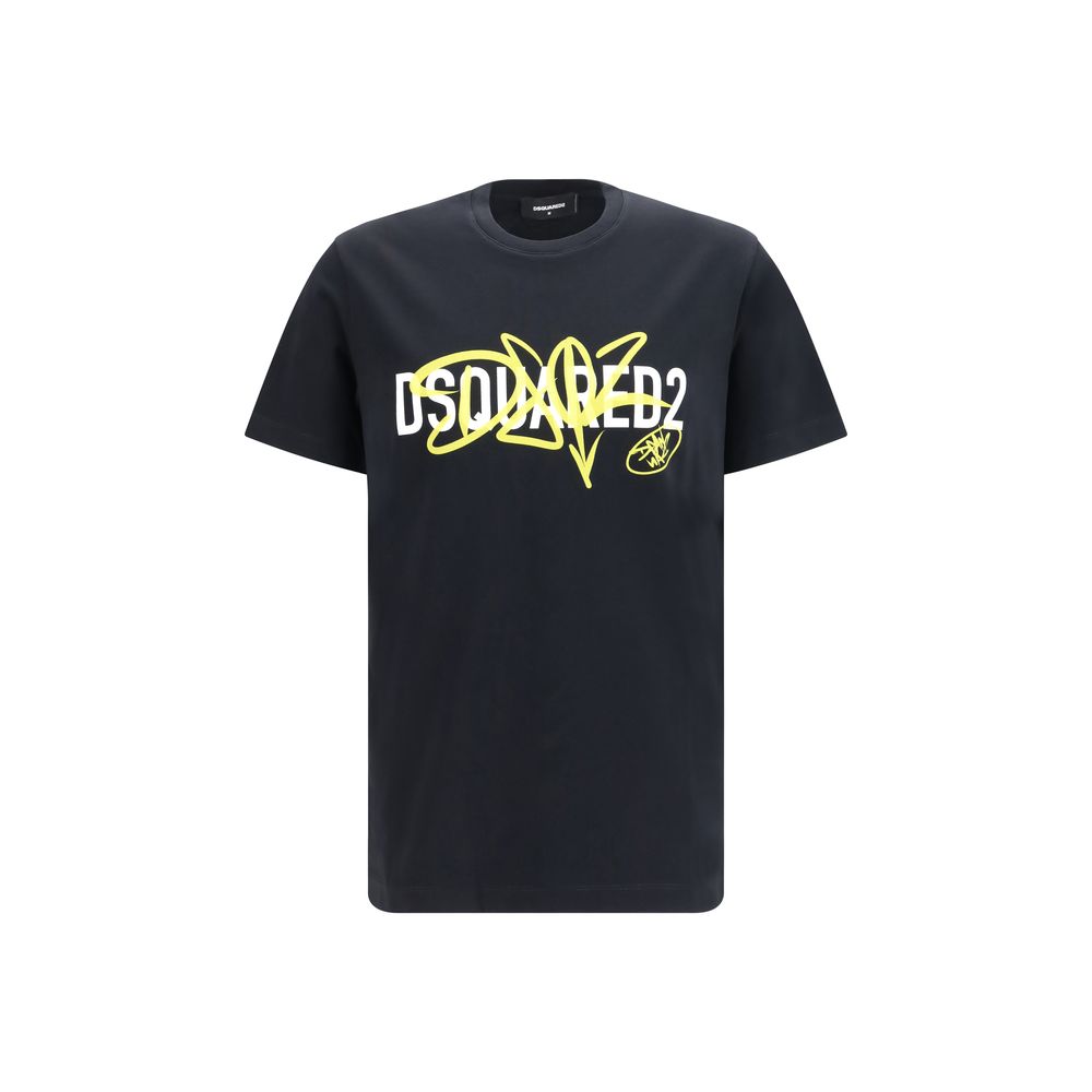 Dsquared² Schwarzes Baumwoll-T-Shirt