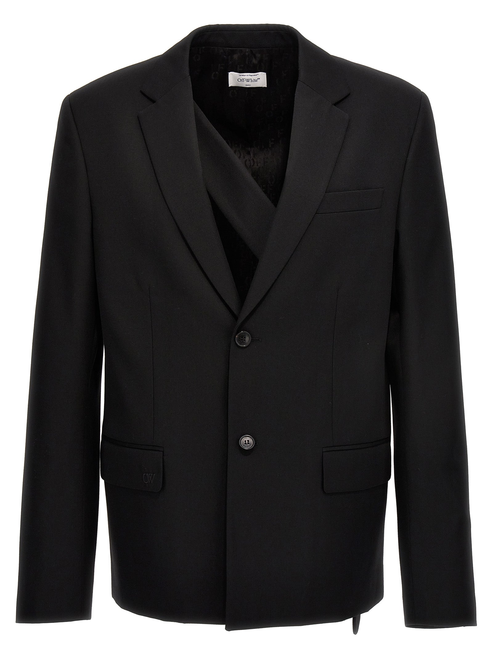 Off-White Schwarzer Wollblazer