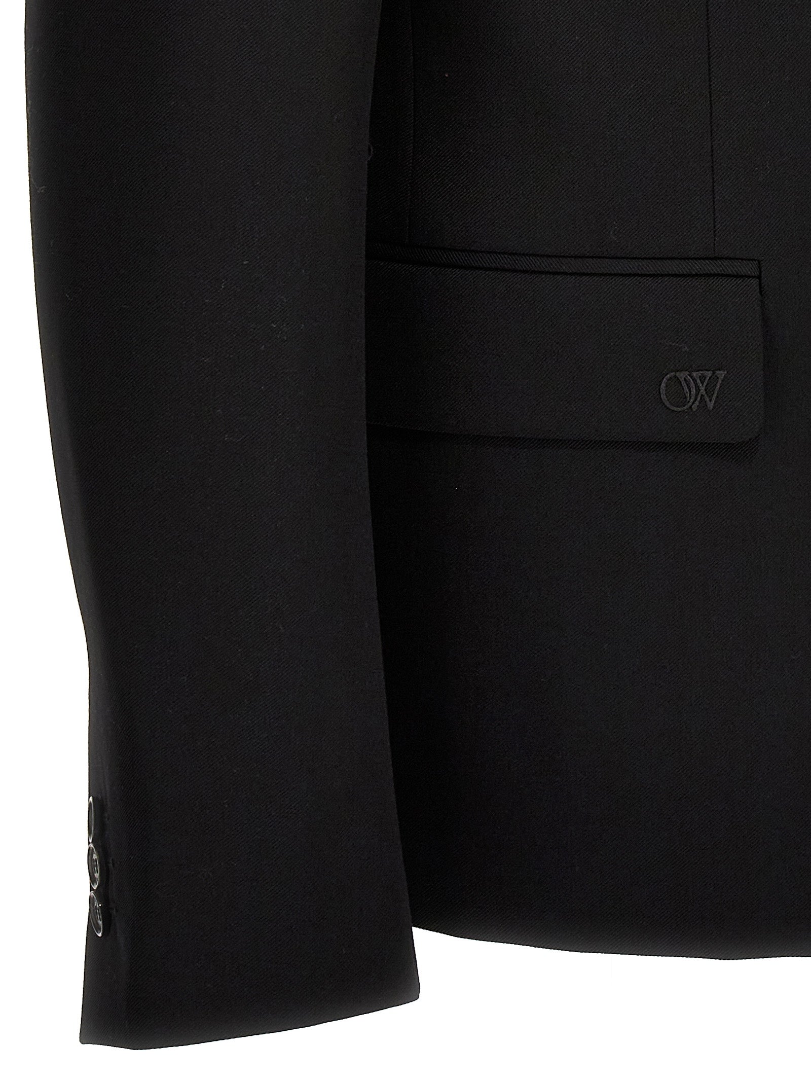 Off-White Schwarzer Wollblazer