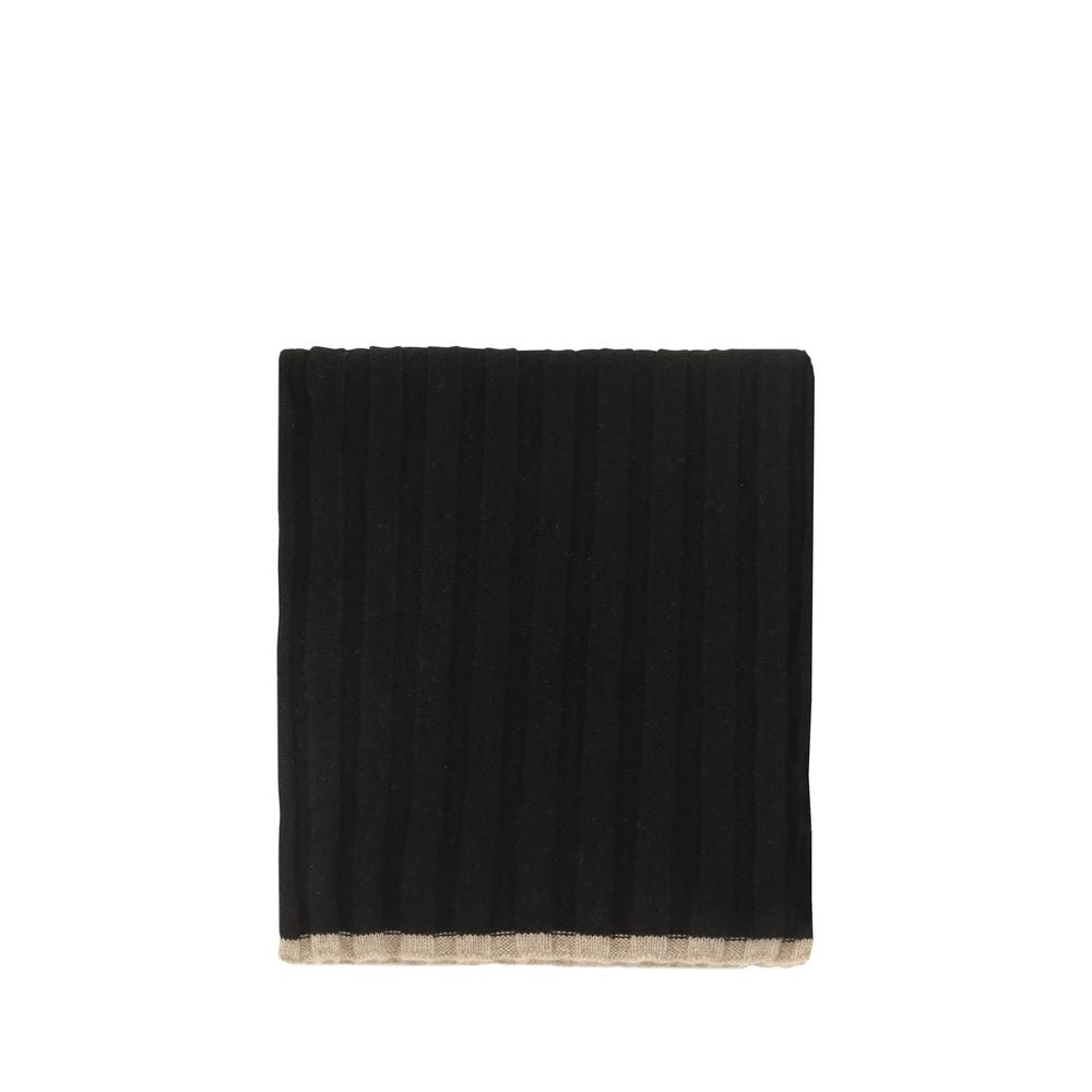 Brunello Cucinelli Schwarzer Kaschmirschal