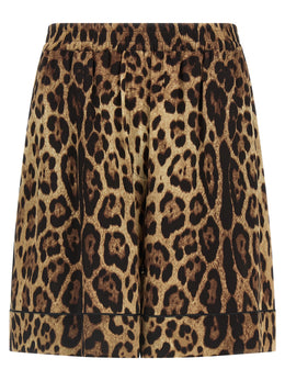 Dolce & Gabbana Braune Seiden-Bermudashorts