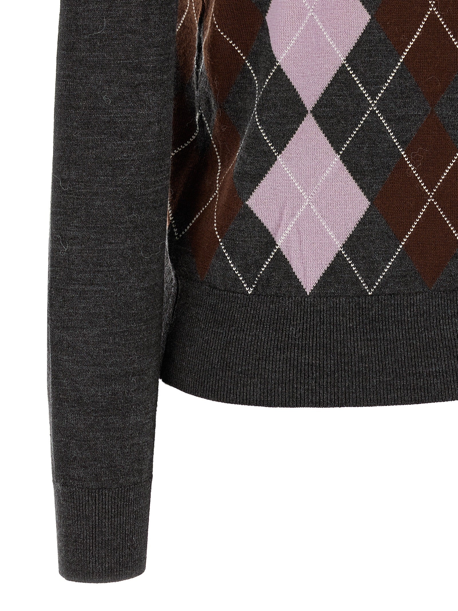 Self-Portrait Grauer Wollcardigan