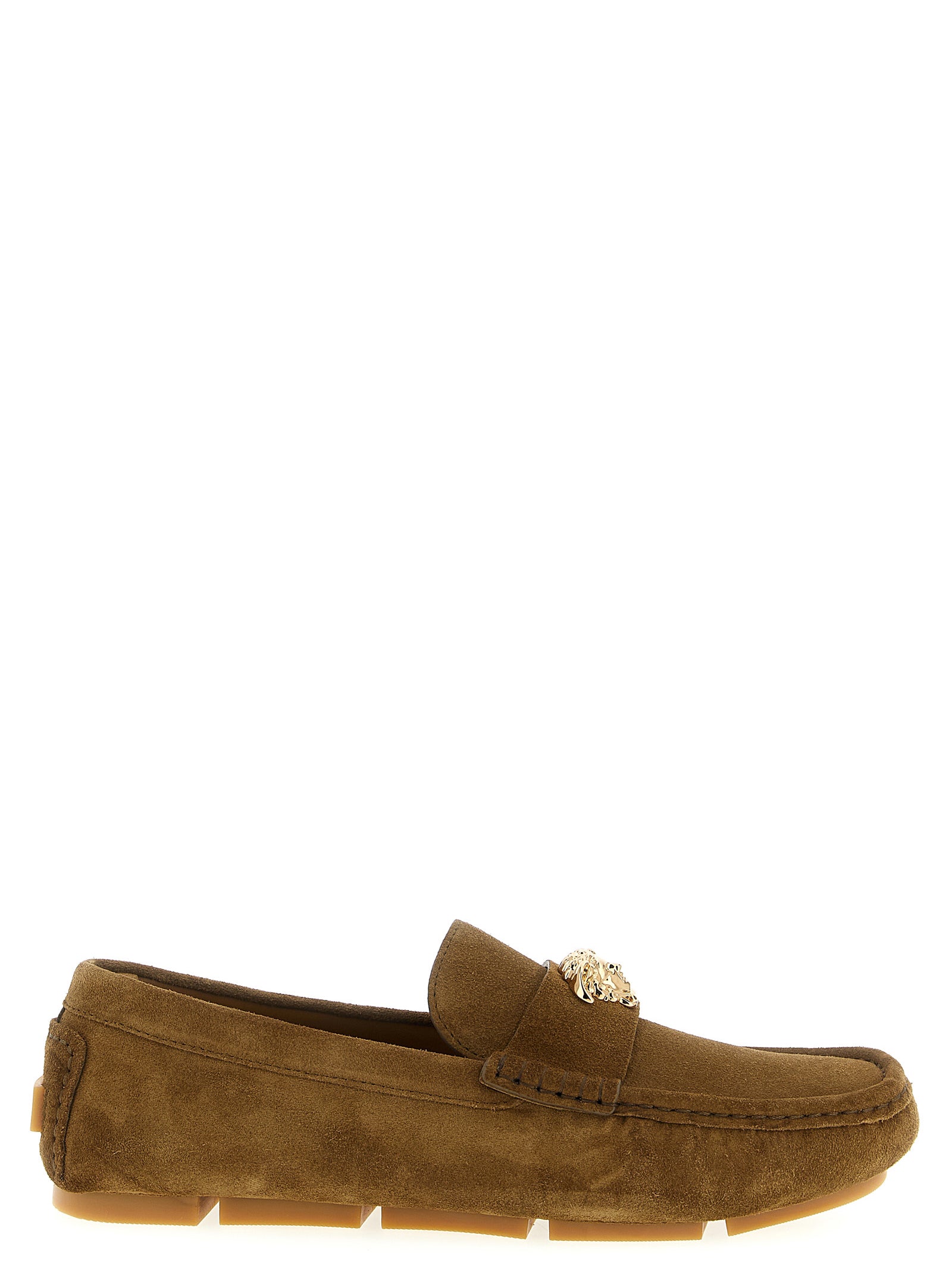 Versace Braune Kalbsleder-Slipper