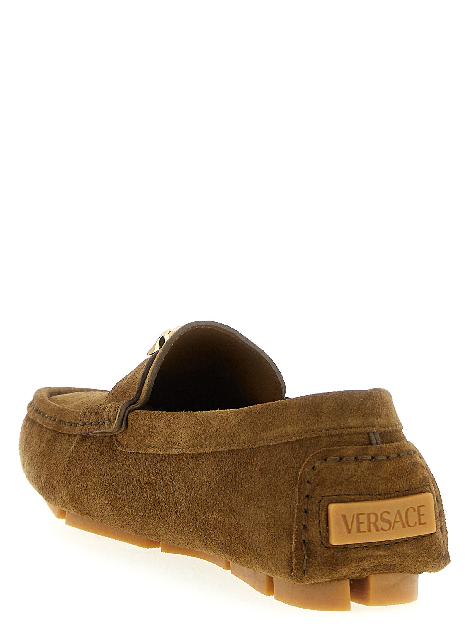 Versace Braune Kalbsleder-Slipper