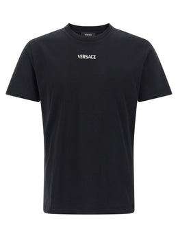 Versace Schwarzes Baumwoll-T-Shirt