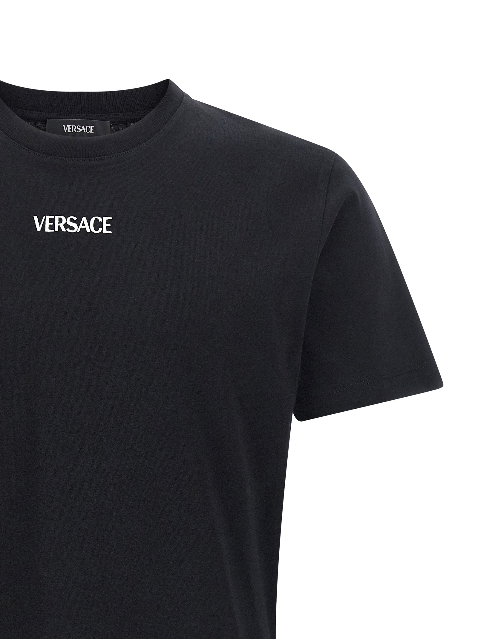 Versace Schwarzes Baumwoll-T-Shirt
