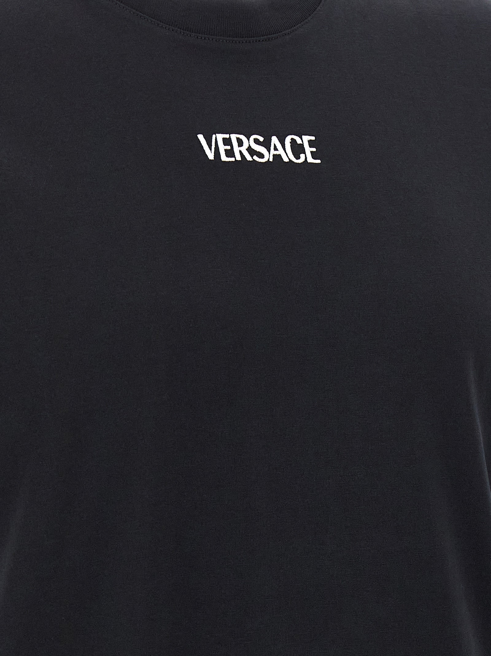 Versace Schwarzes Baumwoll-T-Shirt