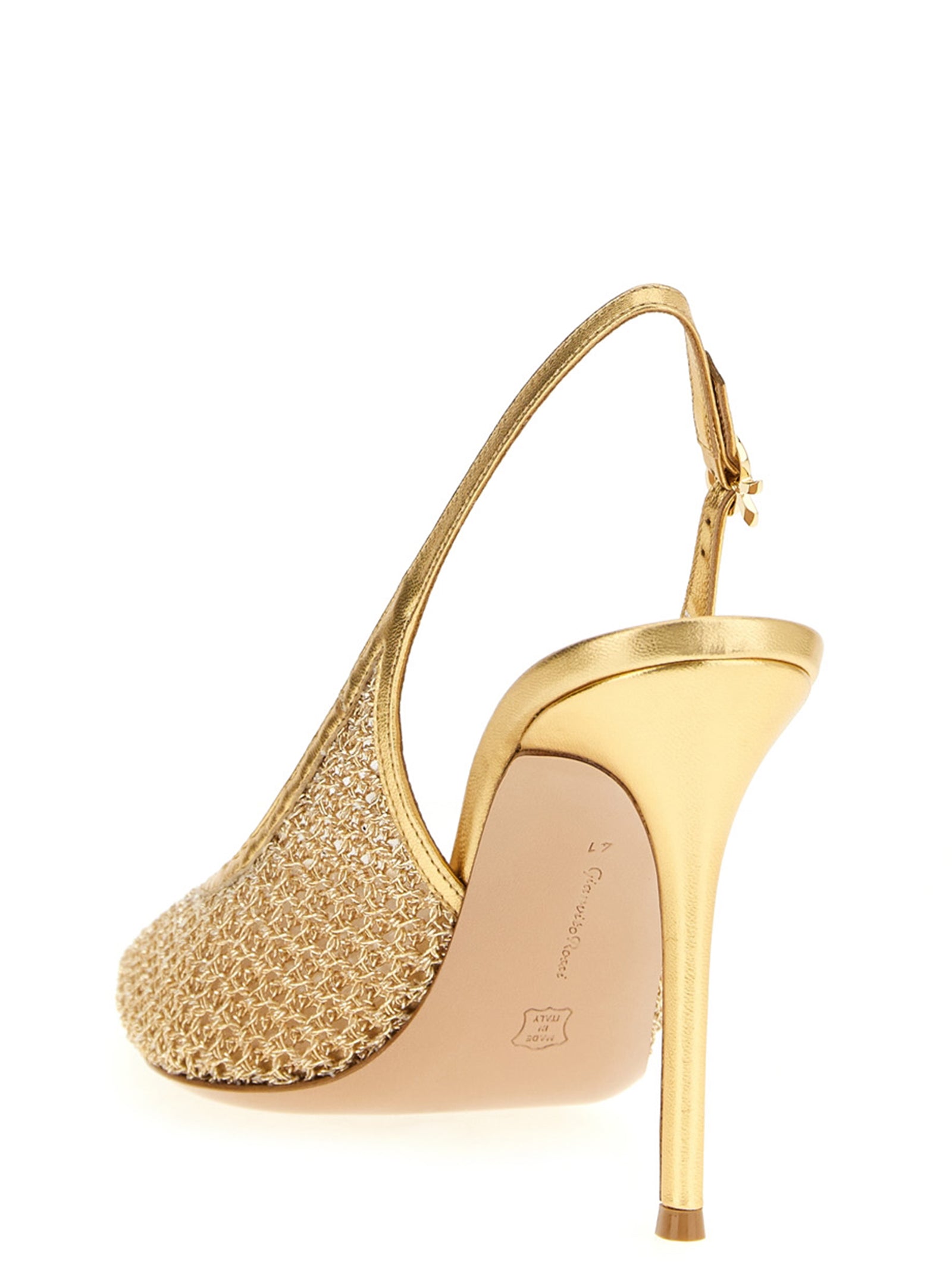 Gianvito Rossi Pumps aus goldenem Stoff mit hohen Absätzen