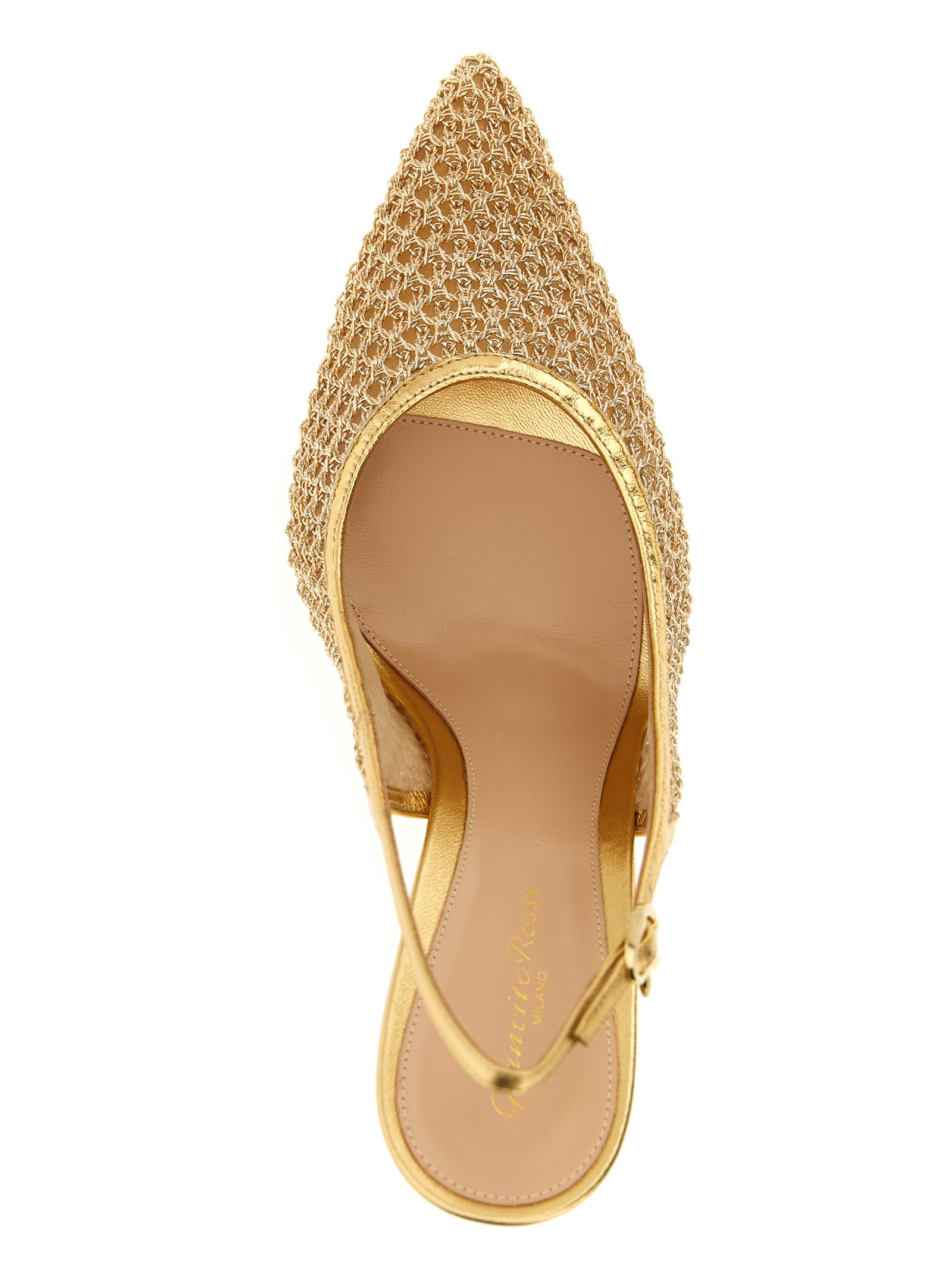 Gianvito Rossi Pumps aus goldenem Stoff mit hohen Absätzen