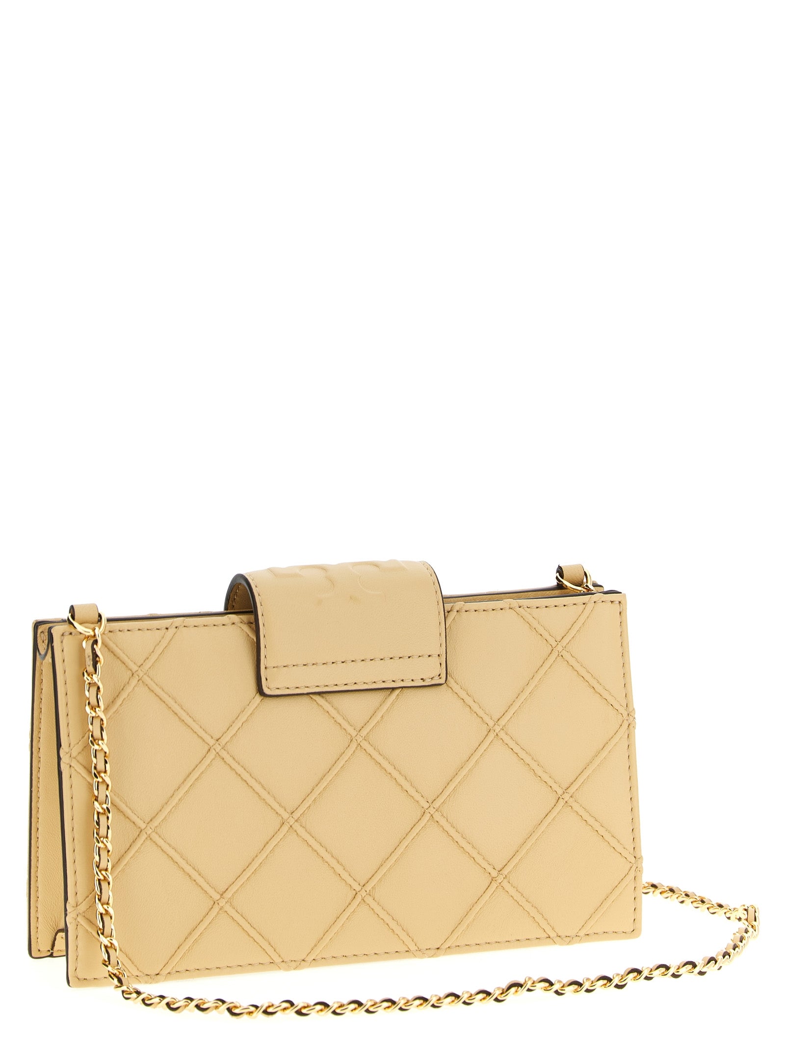 Tory Burch Beige Lammleder Kartenetui