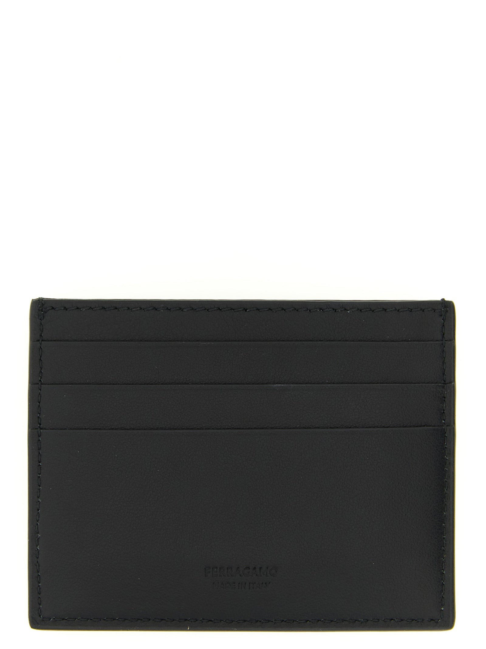 Ferragamo Schwarzer Kalbsleder-Kartenetui