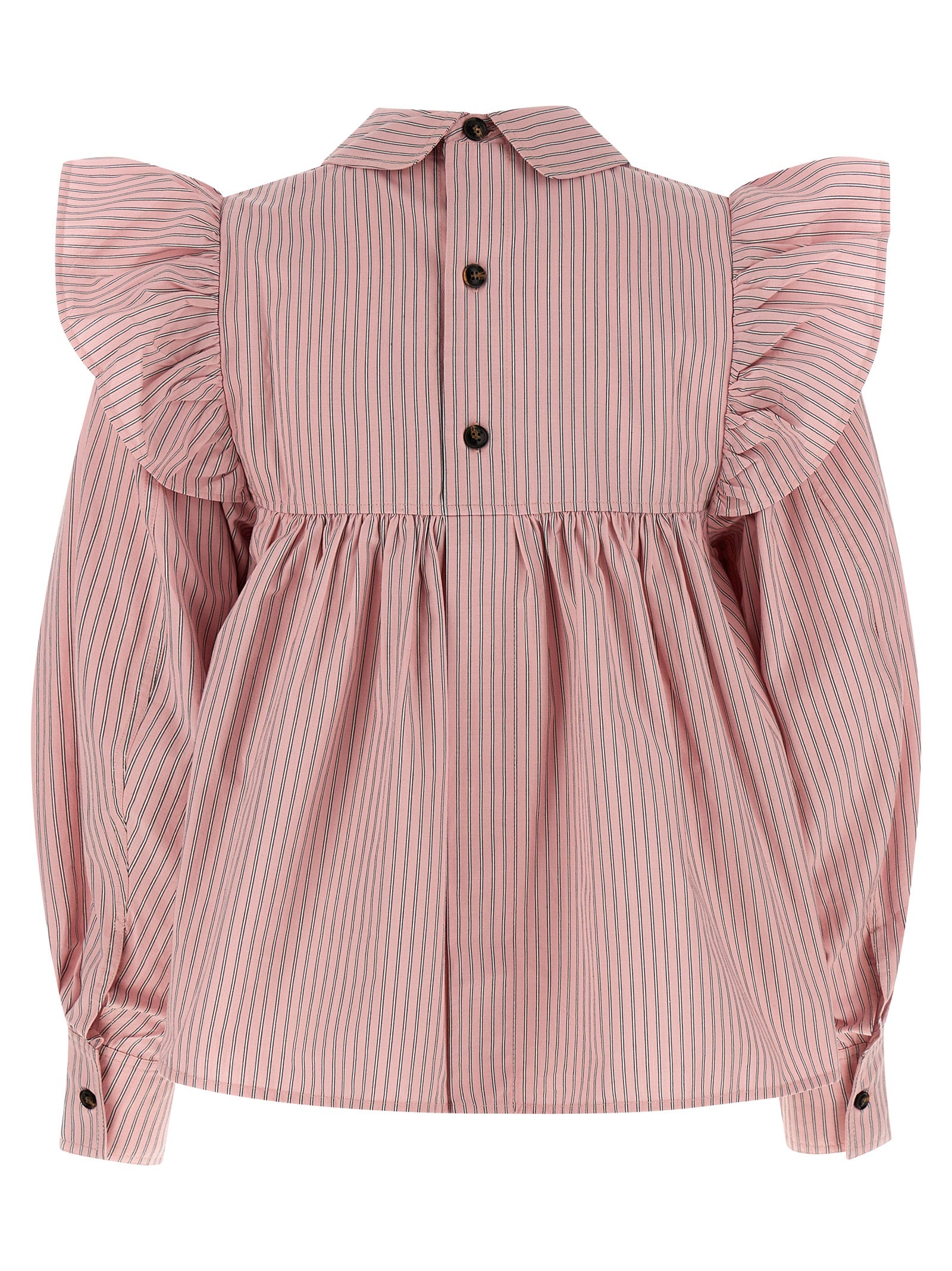 Ganni Mehrfarbige Bio-Baumwollbluse