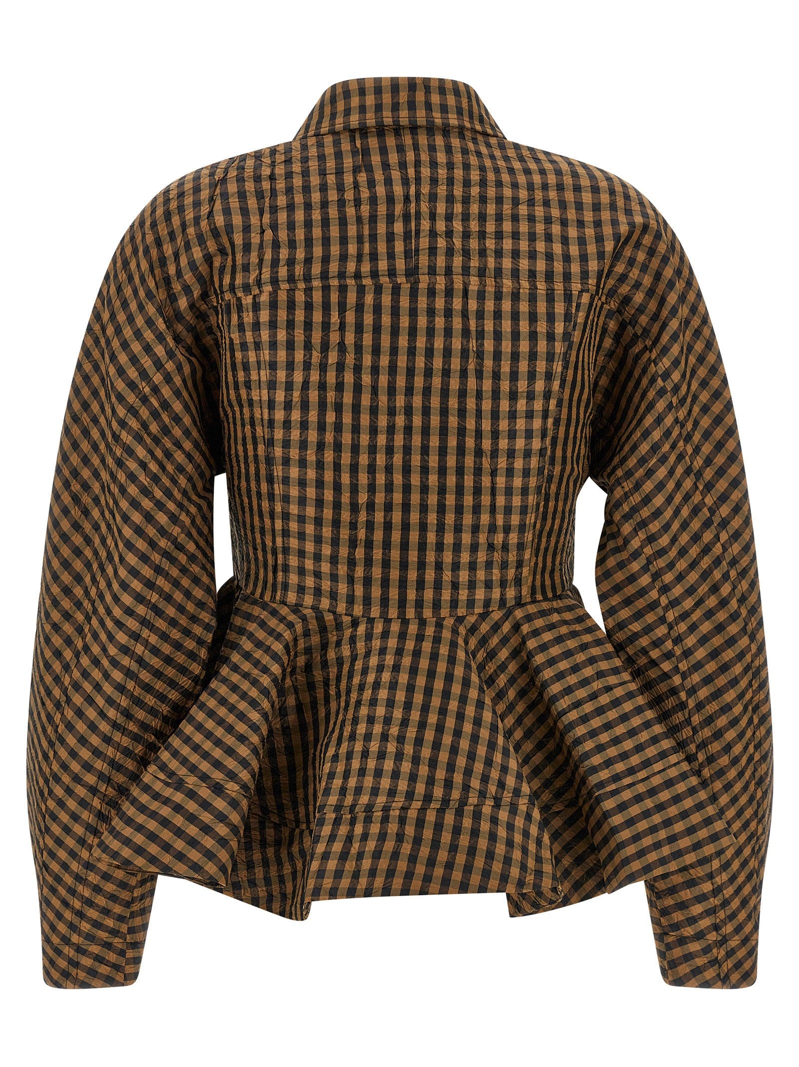 Ganni Braune Bluse aus recyceltem Polyester
