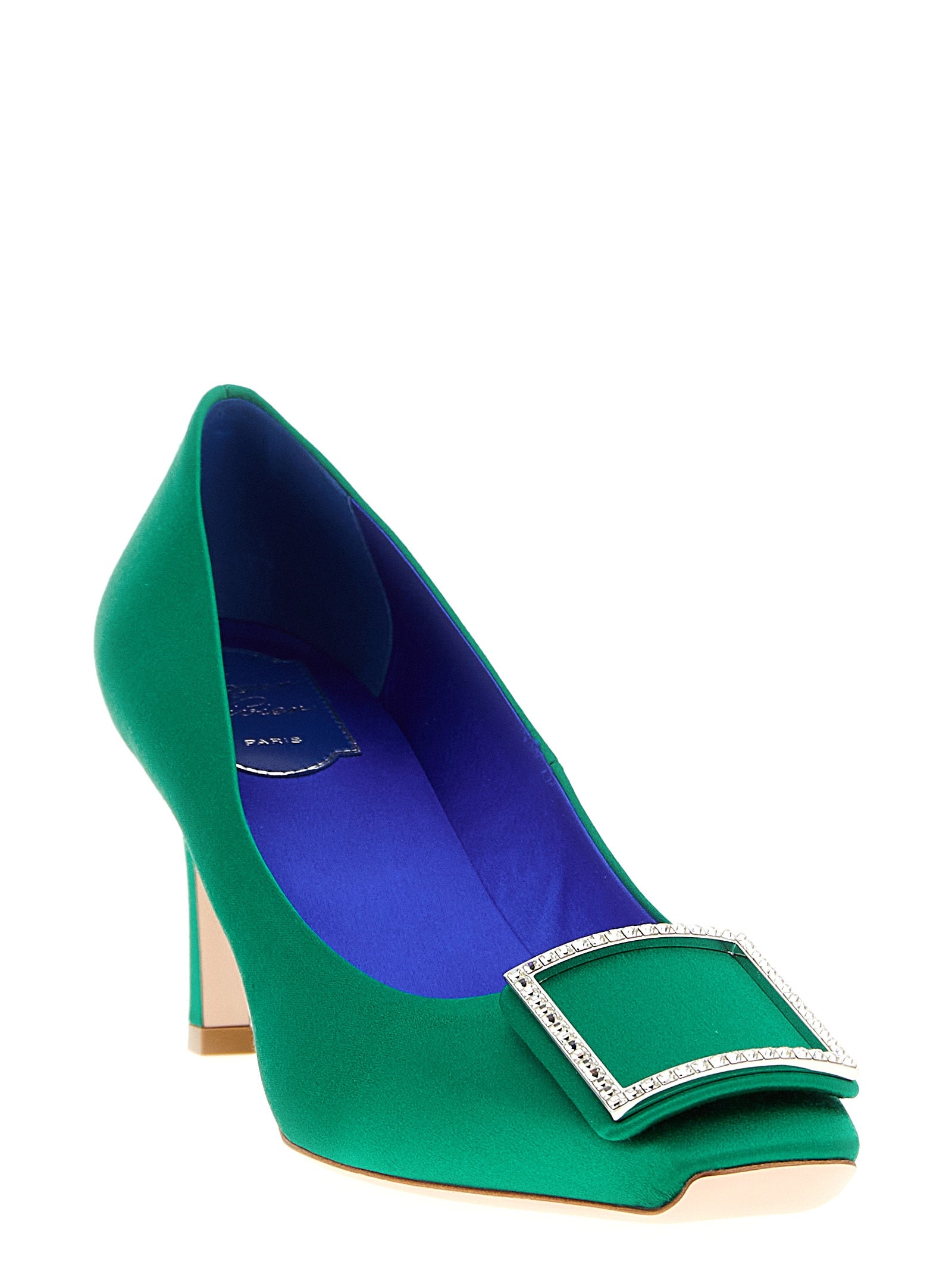 Roger Vivier Zweifarbige Pumps aus Viskose mit mittlerem Absatz