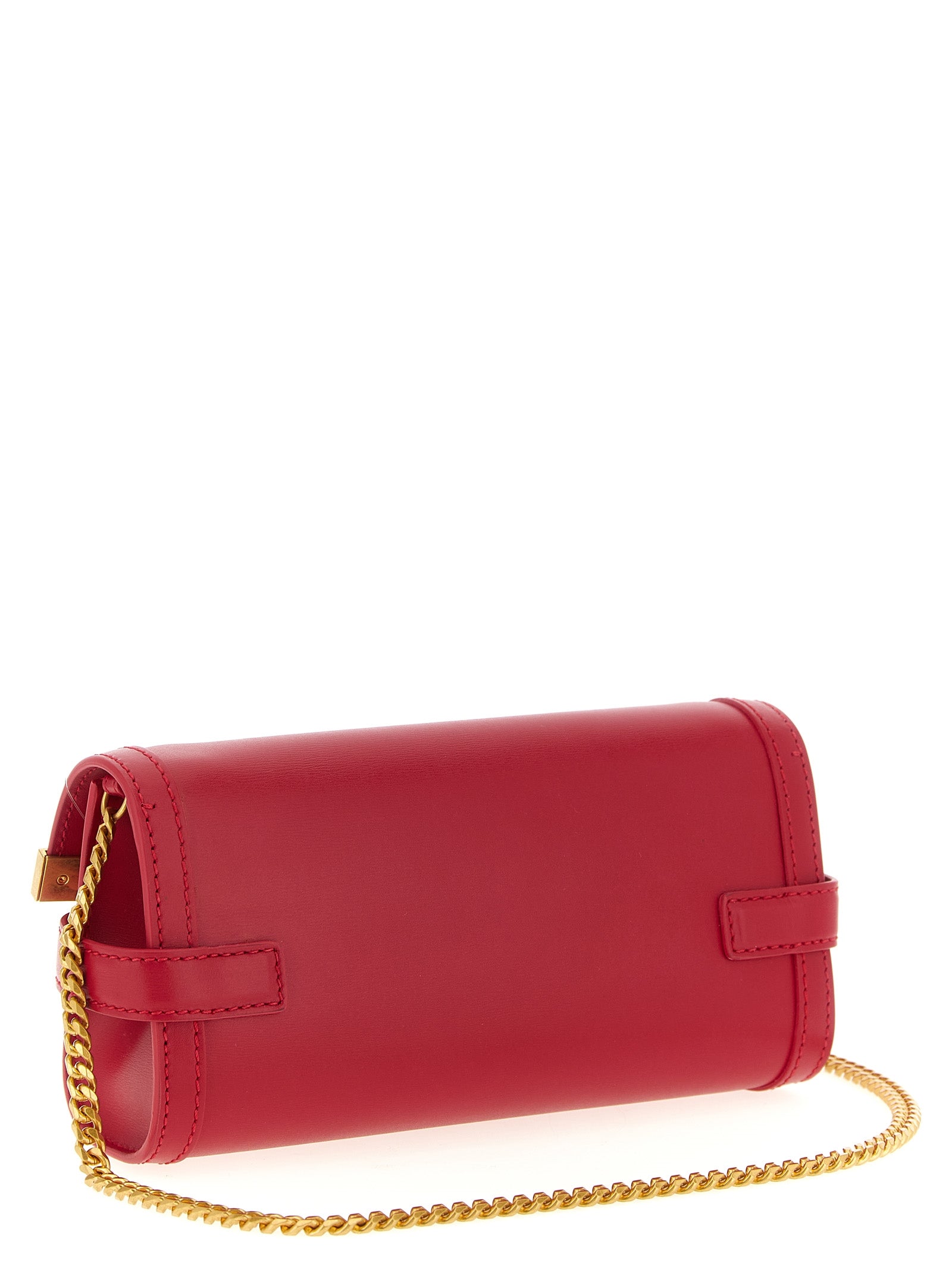 Balmain Fuchsia Kalbsleder Clutch Bag