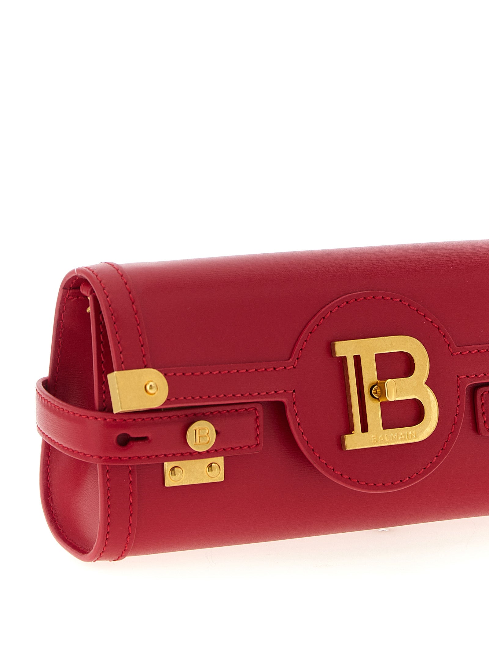 Balmain Fuchsia Kalbsleder Clutch Bag
