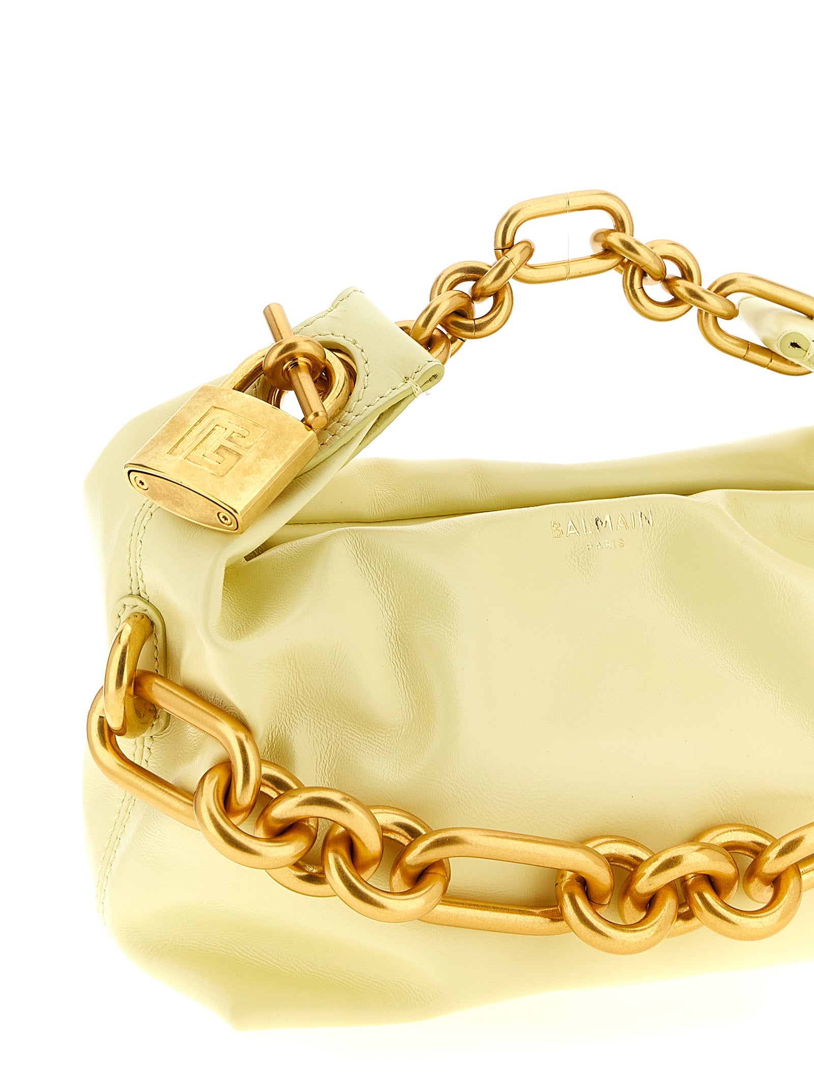 Balmain Zweifarbige Kalbsleder-Handtasche