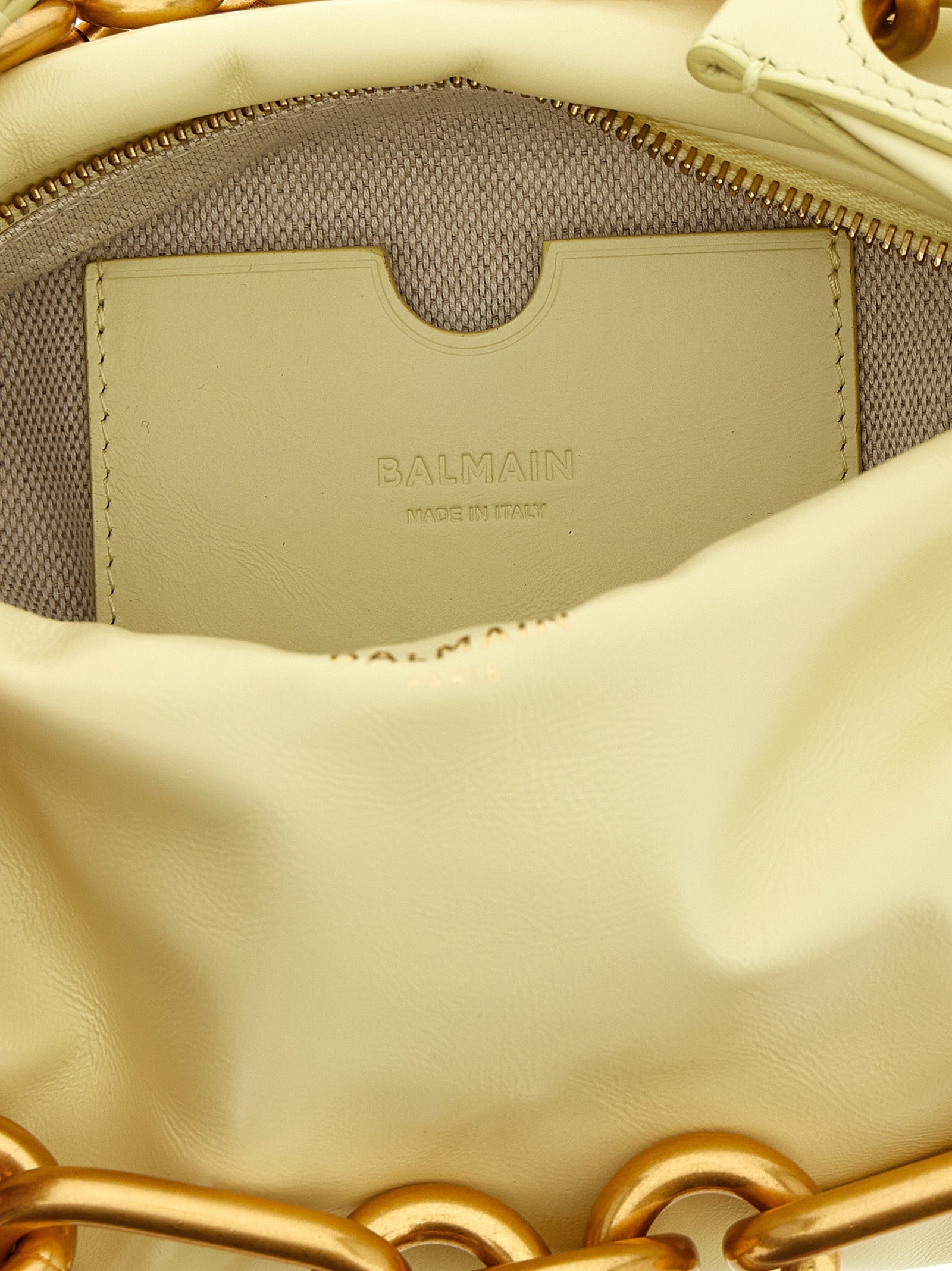 Balmain Zweifarbige Kalbsleder-Handtasche