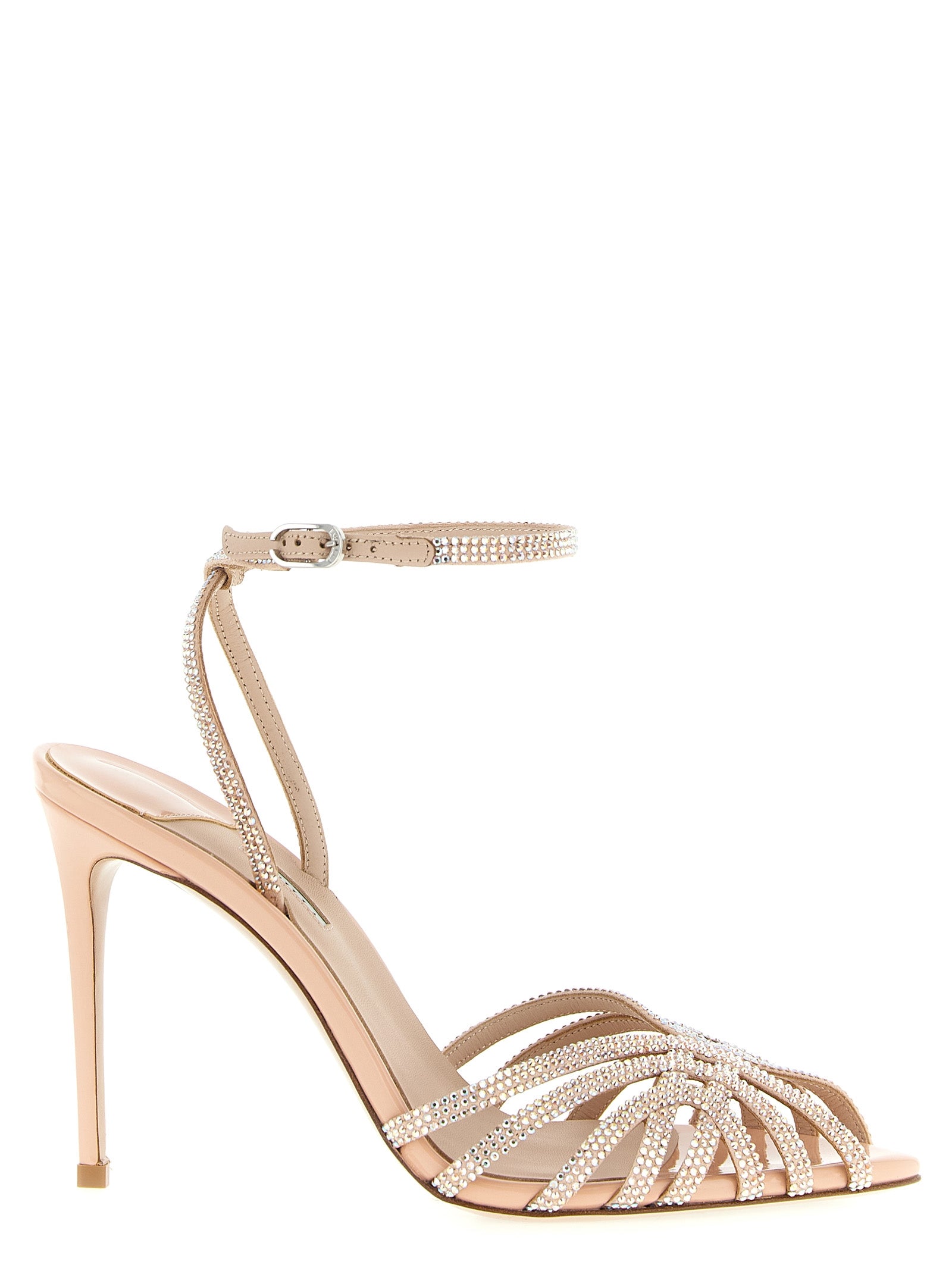LE SILLA Mehrfarbige Stiletto-Sandalen aus Ziegenleder