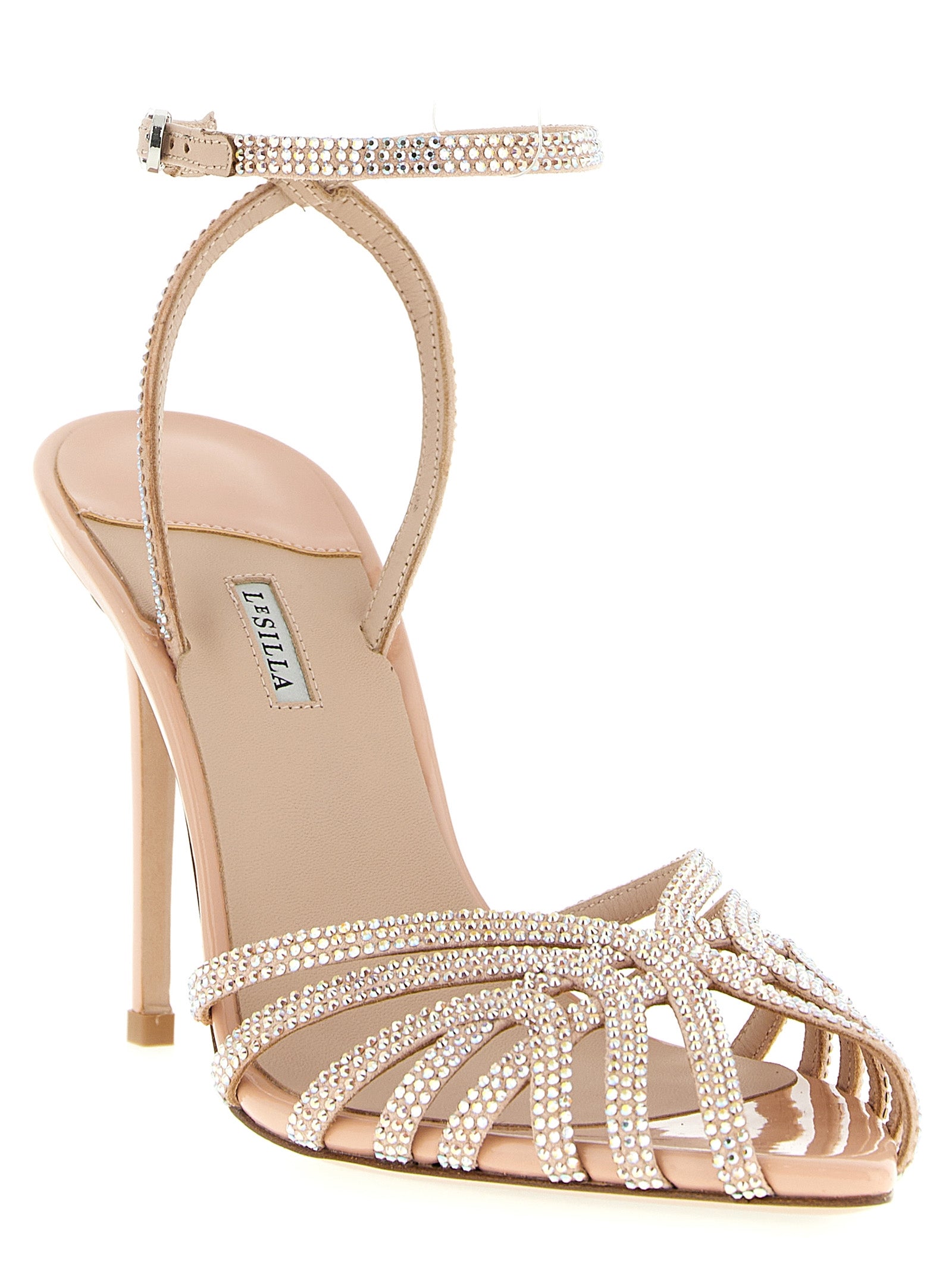 LE SILLA Mehrfarbige Stiletto-Sandalen aus Ziegenleder
