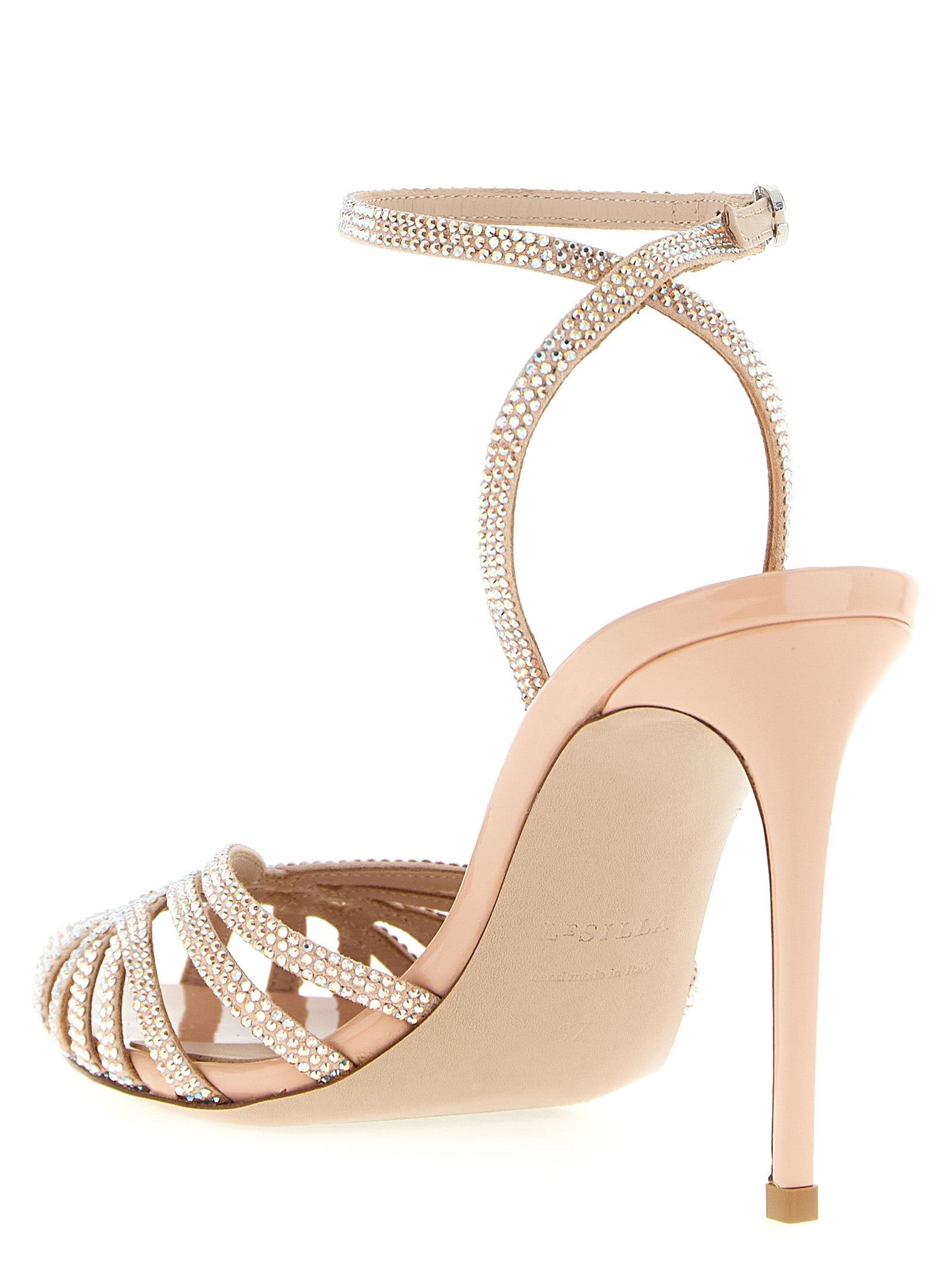 LE SILLA Mehrfarbige Stiletto-Sandalen aus Ziegenleder