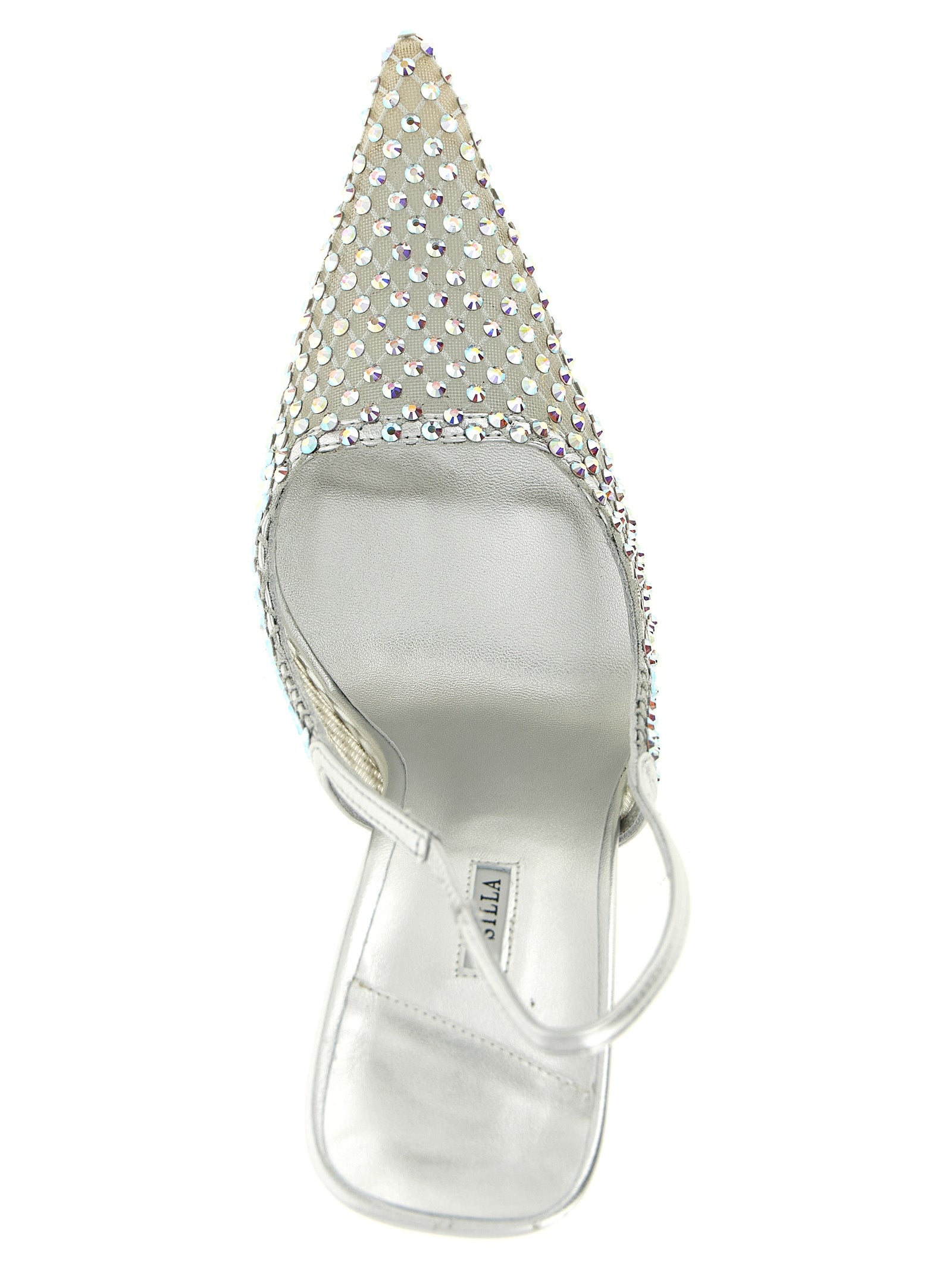 LE SILLA Silberne Pumps aus Polyester mit hohen Absätzen