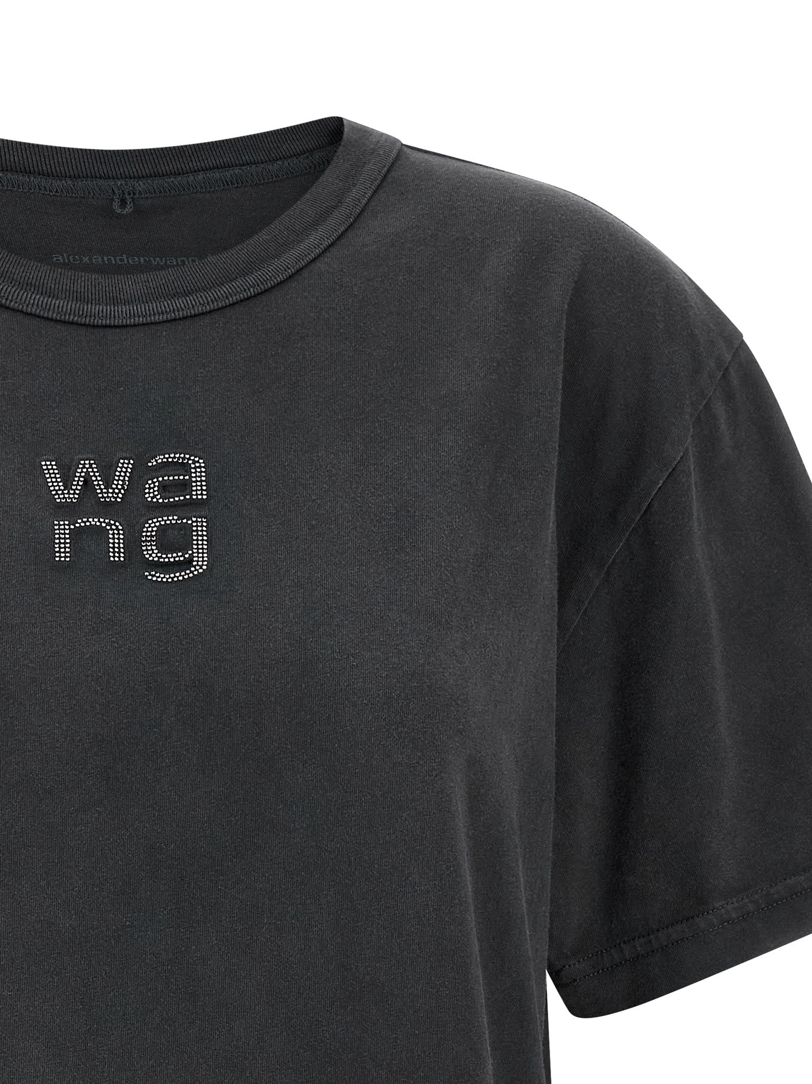 T BY ALEXANDER WANG Schwarzes Baumwoll-T-Shirt