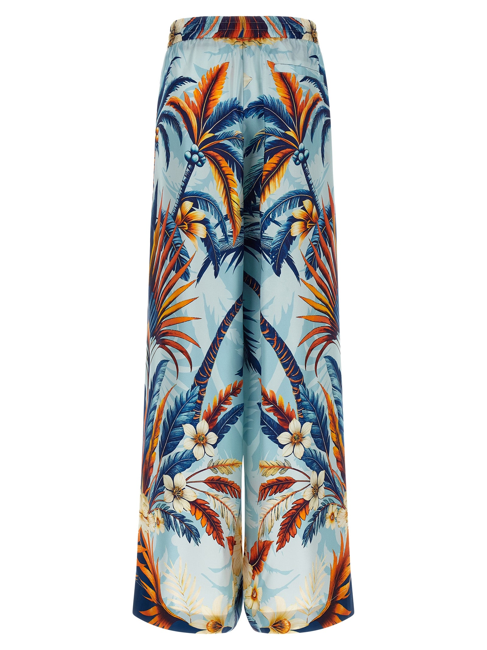 F.R.S. - FOR RESTLESS SLEEPERS Blaue Seidenhose für die Freizeit