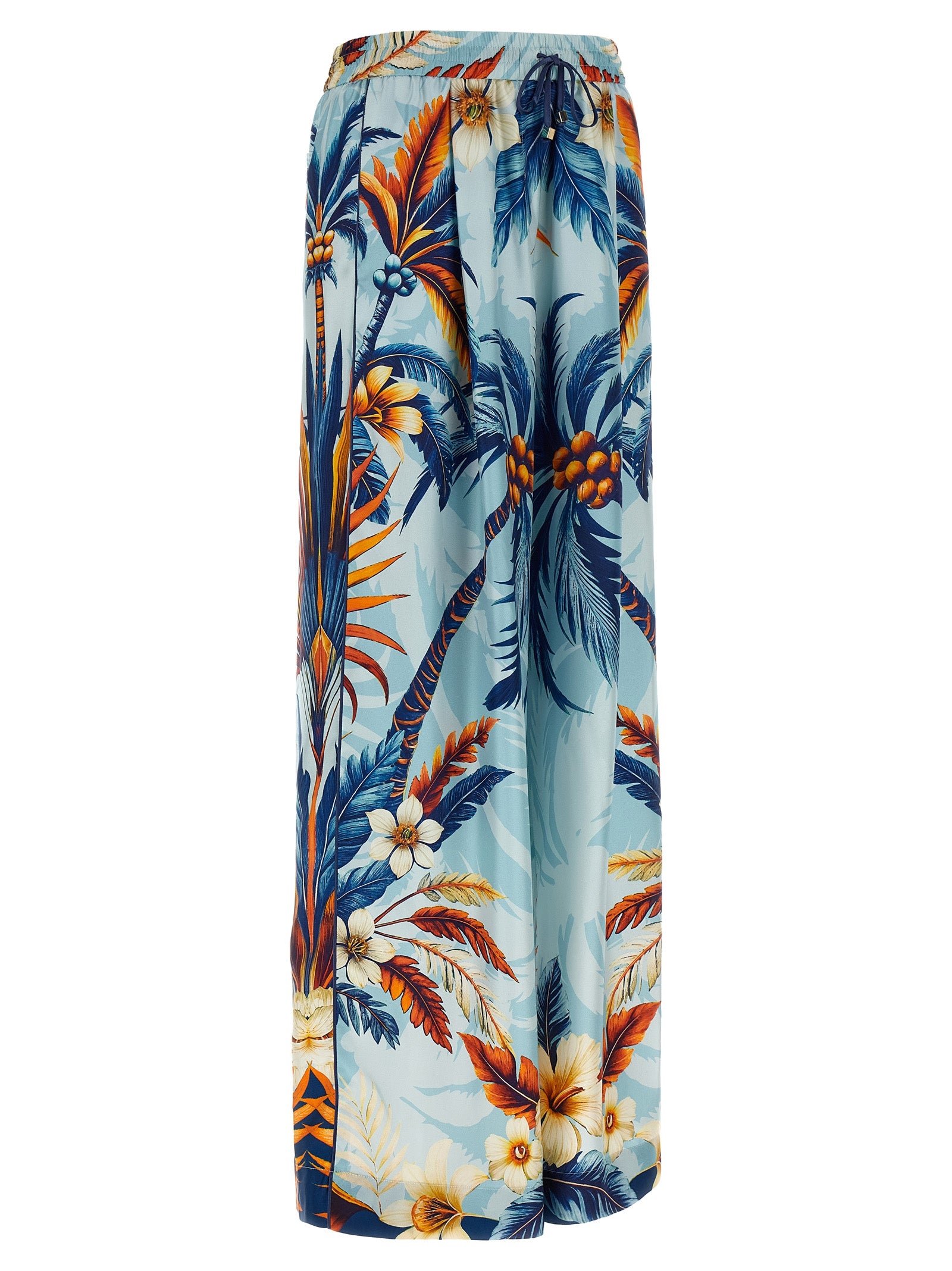 F.R.S. - FOR RESTLESS SLEEPERS Blaue Seidenhose für die Freizeit