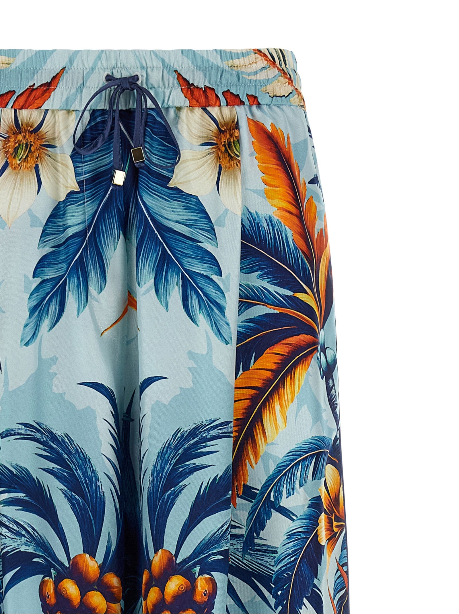 F.R.S. - FOR RESTLESS SLEEPERS Blaue Seidenhose für die Freizeit