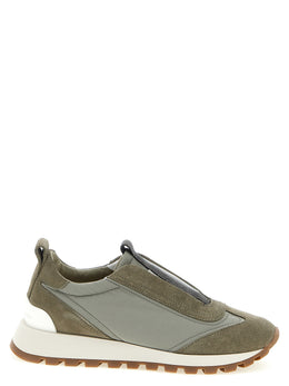 Brunello Cucinelli Athletik-Sneaker aus Polyester in Bicolor