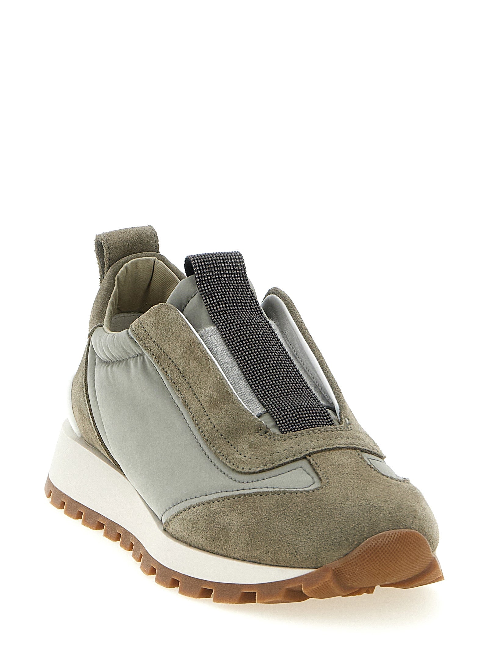 Brunello Cucinelli Athletik-Sneaker aus Polyester in Bicolor